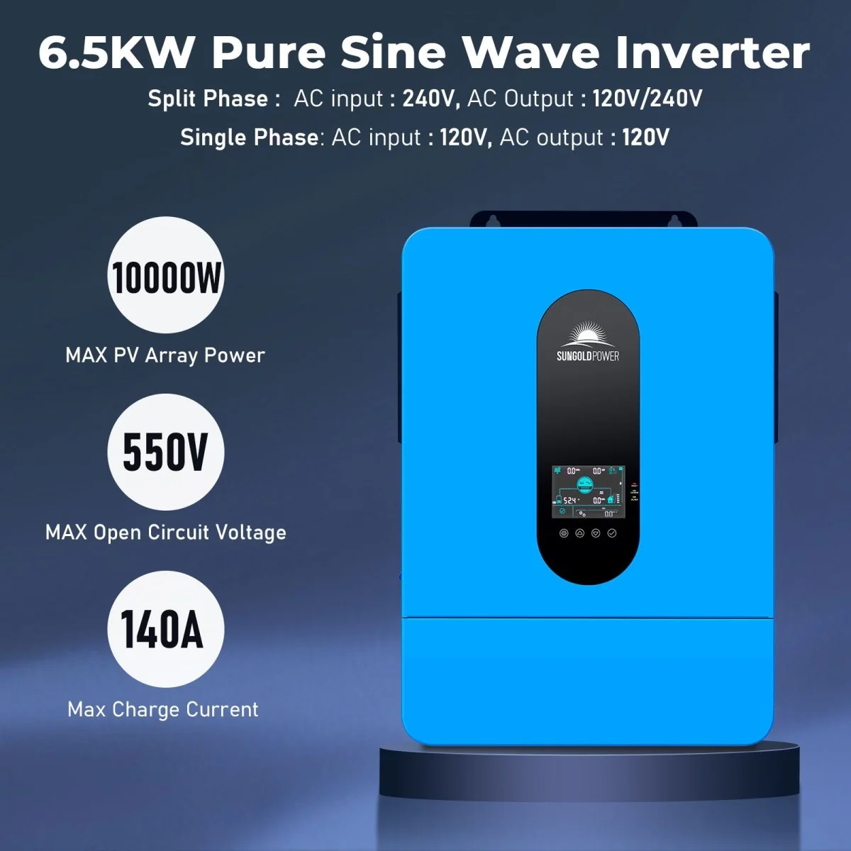 Off Grid Solar Kit 13000W 48VDC 120V/240KWH LiV LifePo4 25.6thium Battery 22 X 450 Watts Solar Panels SGR-13K25E - Image 2
