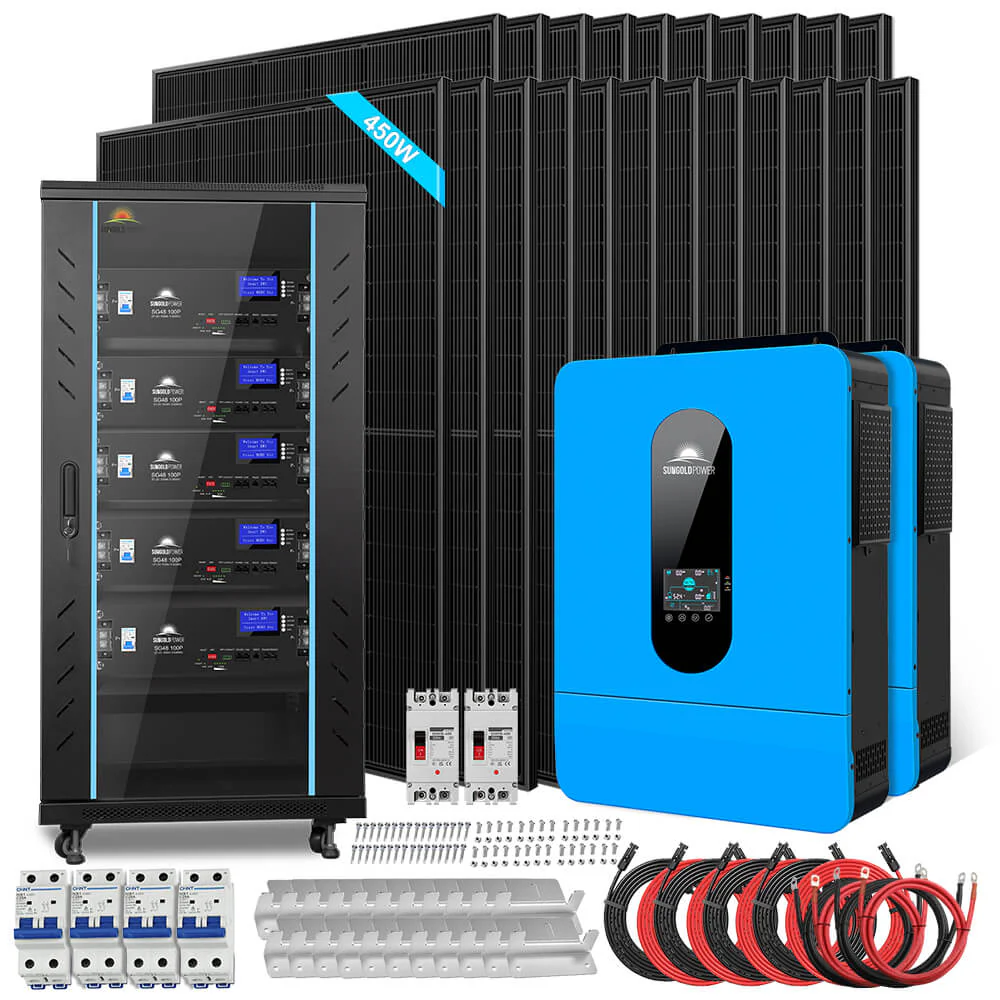 Off Grid Solar Kit 13000W 48VDC 120V/240KWH LiV LifePo4 25.6thium Battery 22 X 450 Watts Solar Panels SGR-13K25E - Image 6