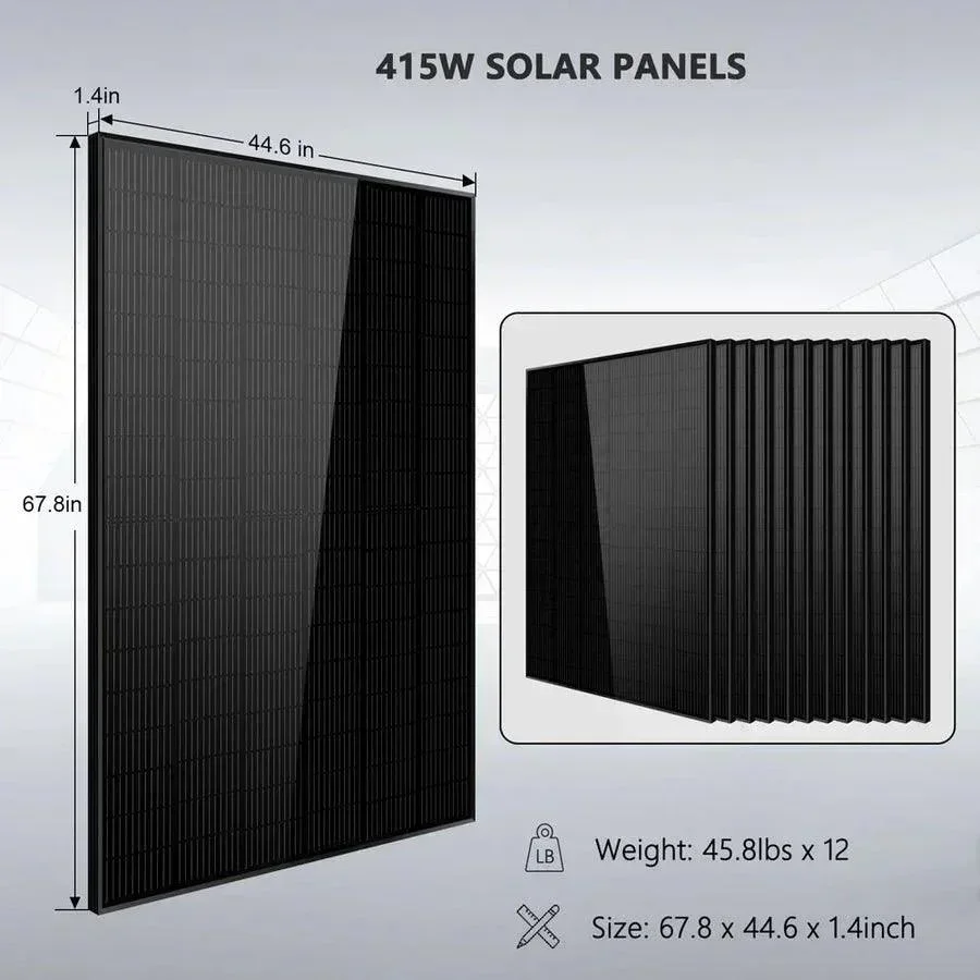 Off-Grid Solar Kit 13000W 48VDC 120V/240V 20.48KWH Lithium Battery 14 X 415 Watts Solar Panels SGR-13KM - Image 7