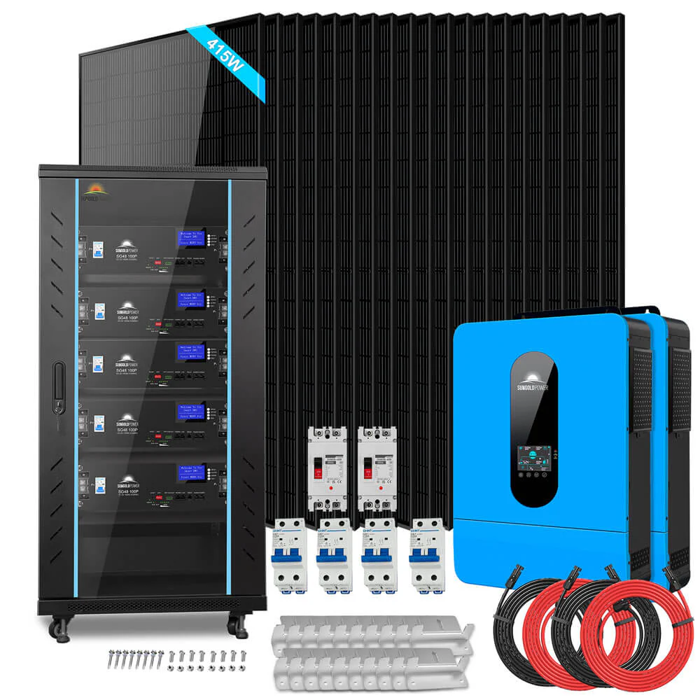 Off-Grid Solar Kit 13000W 48VDC 120V/240V LifePo4 20.48KWH Lithium Battery 14 X 415 Watts Solar Panels SGR-13KM - Image 8