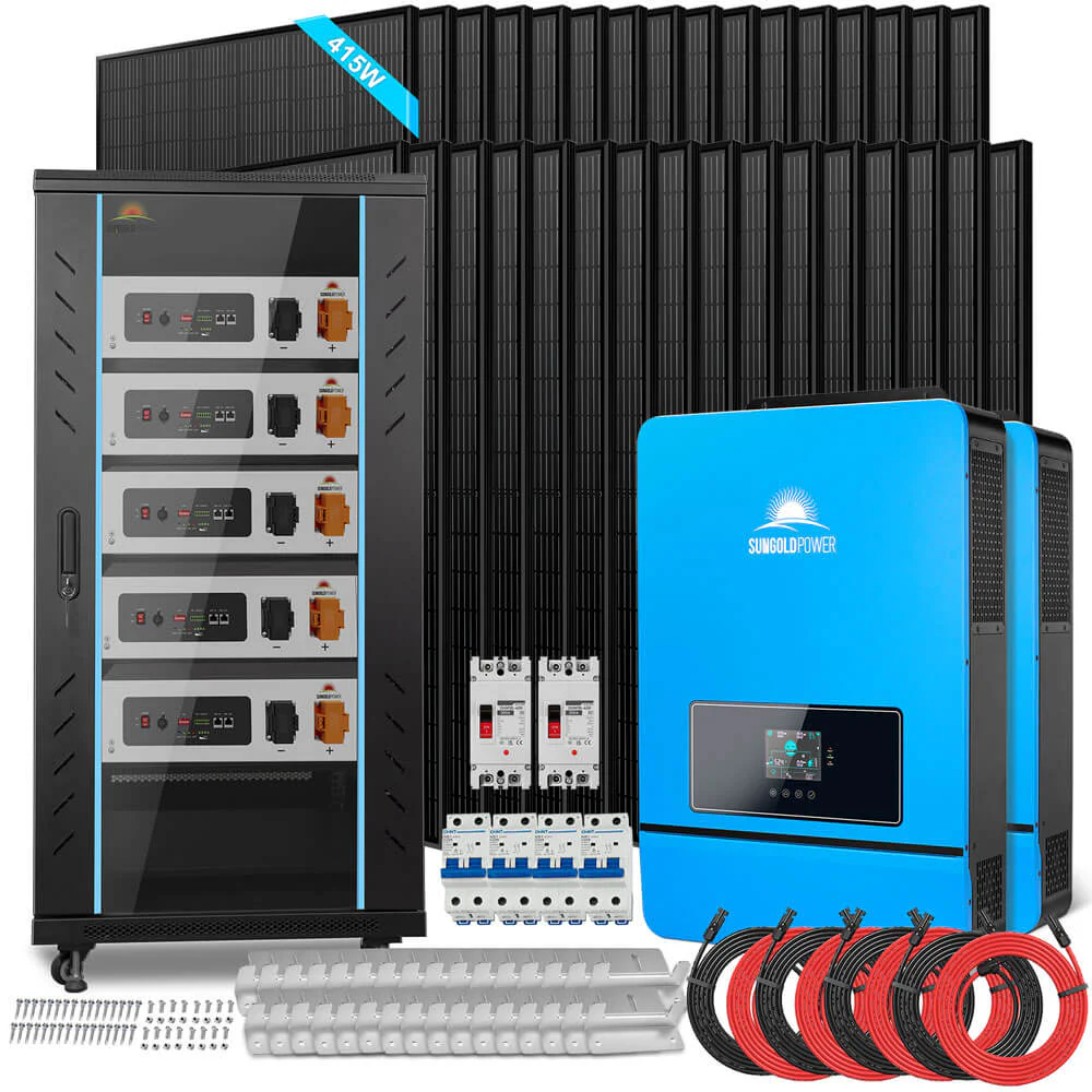 OFF GRID SOLAR KIT 16KW 48VDC 120V/240V LIFEPO4 25.6KWH LITHIUM BATTERY 32 X 415 WATTS SOLAR PANELS SGR-16K25E - Image 8