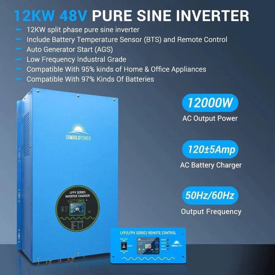 Off-Grid Solar Kit 18000W 48VDC 120V/240V 30.72KWH Lithium Battery 20 X 415 Watts Solar Panels SGR-18K20E - Image 9