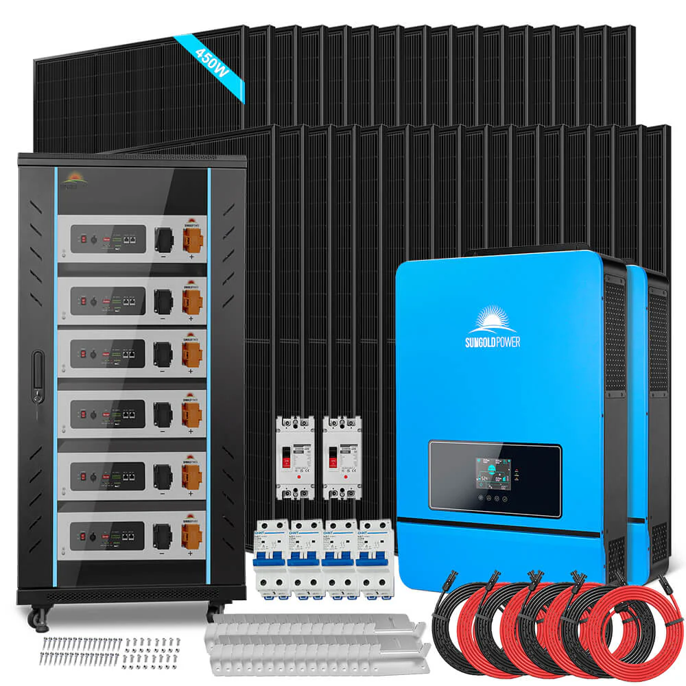 OFF GRID SOLAR KIT 20KW 48VDC 120V/240V LIFEPO4 30.72KWH-32.14KWH LITHIUM BATTERY 32 X 450 WATTS SOLAR PANELS SGR-20K30E - Image 12