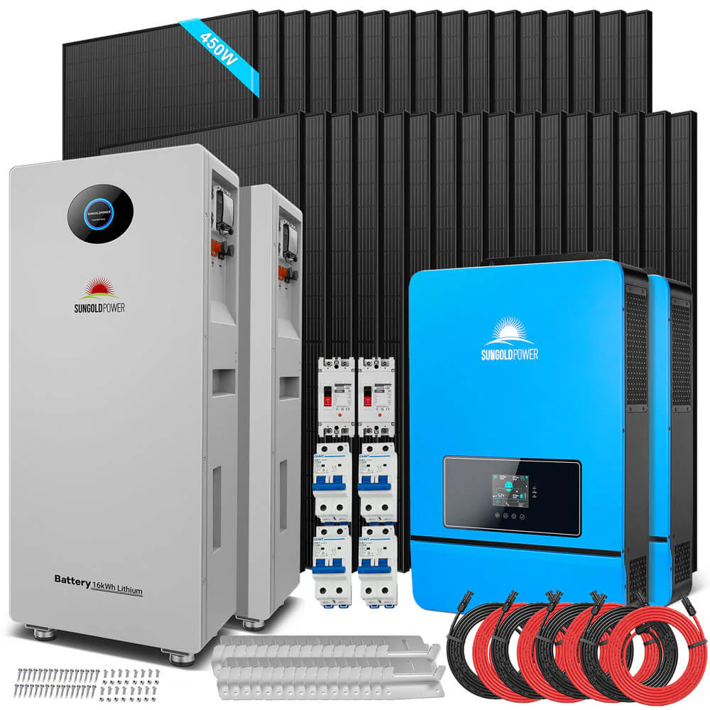 OFF GRID SOLAR KIT 20KW 48VDC 120V/240V LIFEPO4 30.72KWH-32.14KWH LITHIUM BATTERY 32 X 450 WATTS SOLAR PANELS SGR-20K30E - Image 15