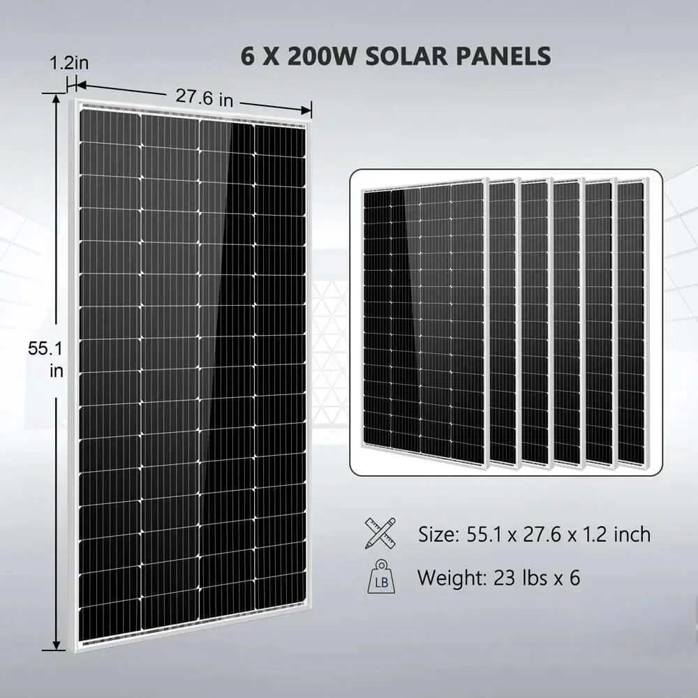 Sungold Power Off Grid Solar Kit 4000W Inverter 12VDC 120V/240V Battery 1200 Watt Solar Back Up SGK-PR4S - Image 5