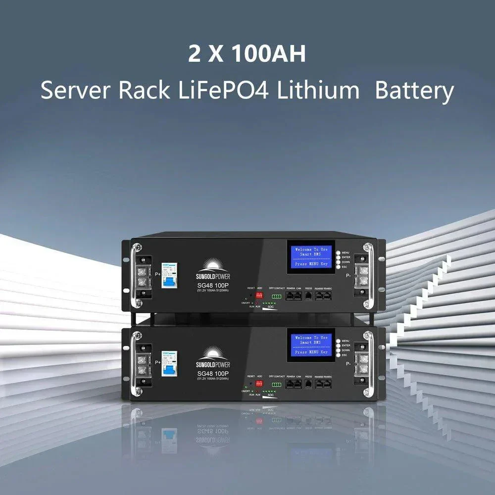 Off-Grid Solar Kit 8000W 48VDC 120V/240V LifePo4 10.24KWH Lithium Battery 8 X 415 Watts Solar Panels SGR-8K10E - Image 4