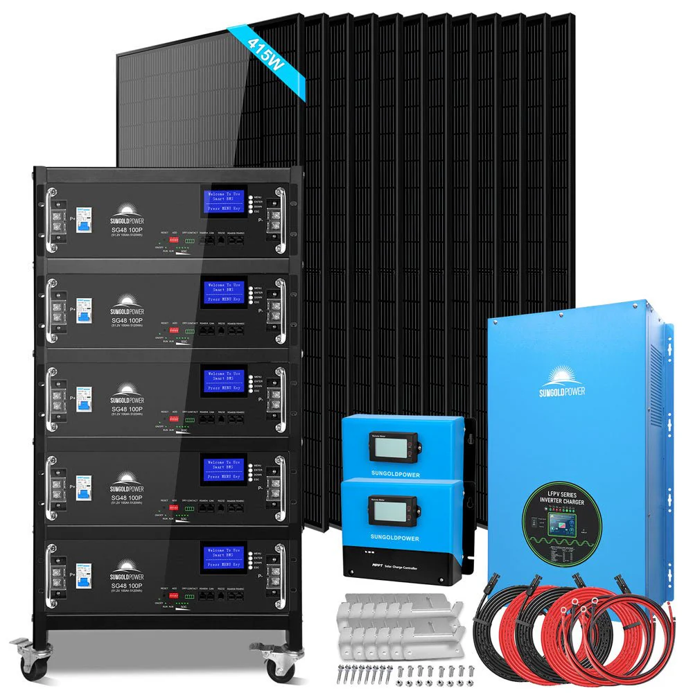 Off-Grid Solar Kits 12kW/15kW/18kW Options 120V/240V with 48v LiFePO4 Lithium Batteries & 415w Solar Panels SGR-18K20E - Image 12