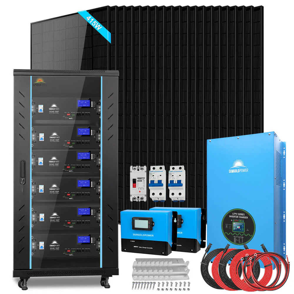 Off-Grid Solar Kits 12kW/15kW/18kW Options 120V/240V with 48v LiFePO4 Lithium Batteries & 415w Solar Panels SGR-18K20E - Image 16