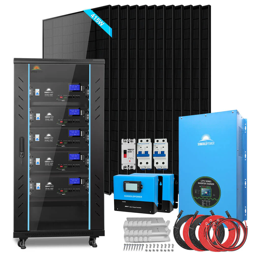 Off-Grid Solar Kits 12kW/15kW/18kW Options 120V/240V with 48v LiFePO4 Lithium Batteries & 415w Solar Panels SGR-18K20E - Image 19