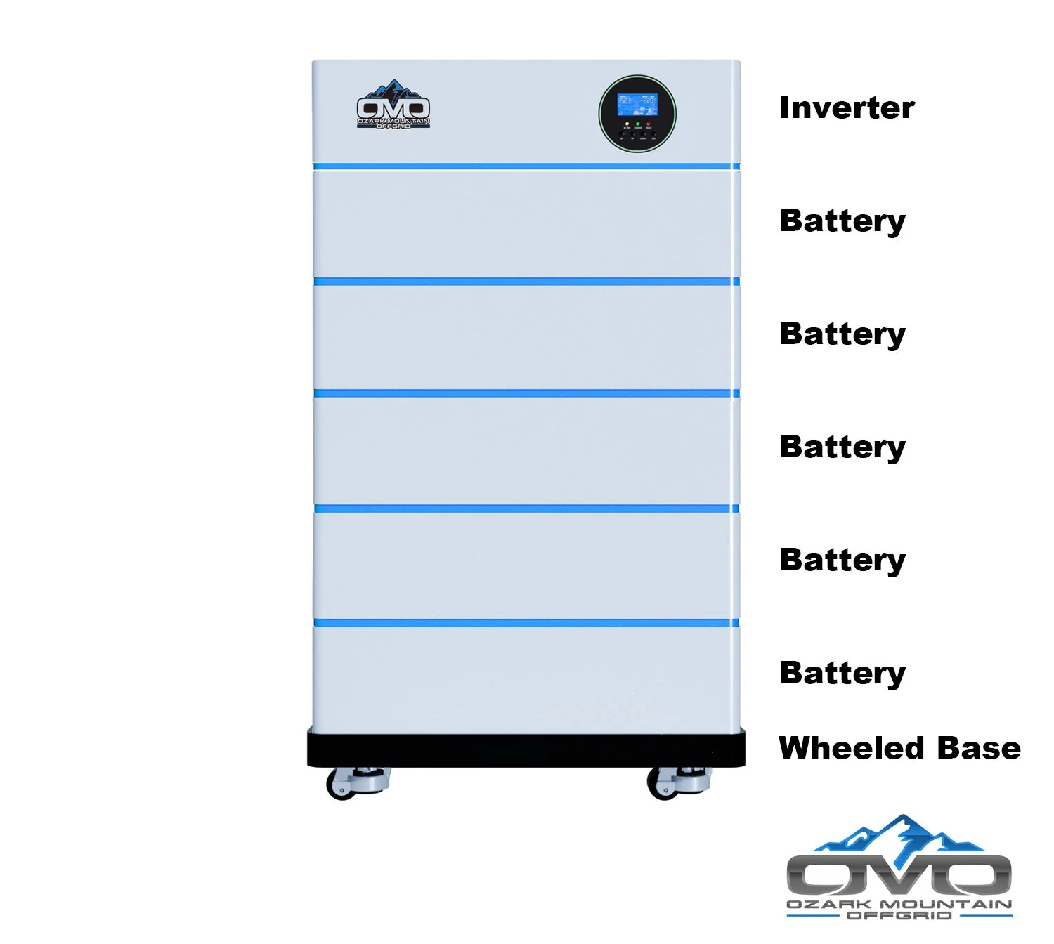 OMO All-In-One Customizable Stacking Inverter/Battery System 5500W Inverter + 25.6KW Lithium Battery - Image 2