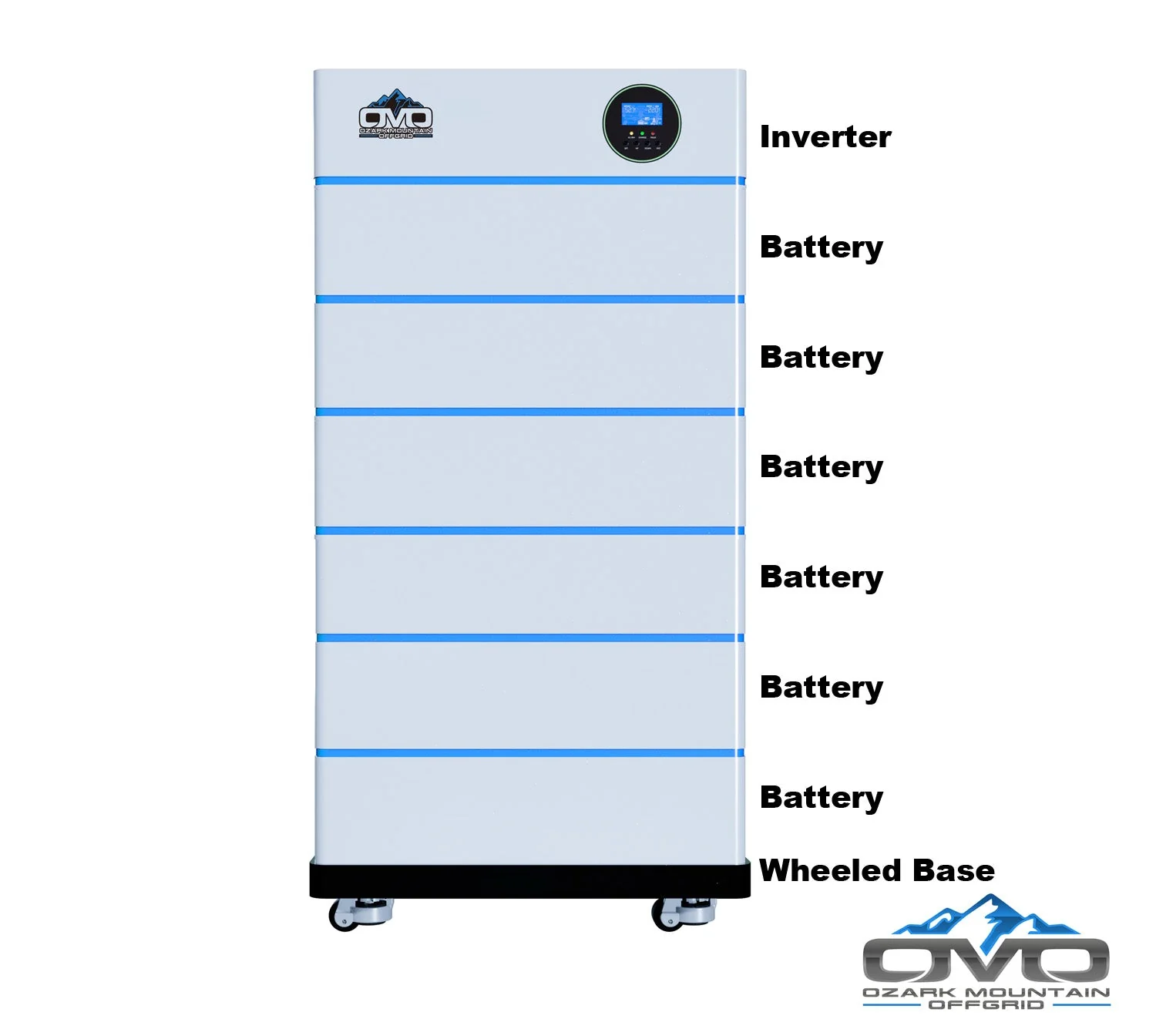 OMO All-In-One Customizable Stacking Inverter/Battery System 5500W Inverter + 30.72KW Lithium Battery - Image 2