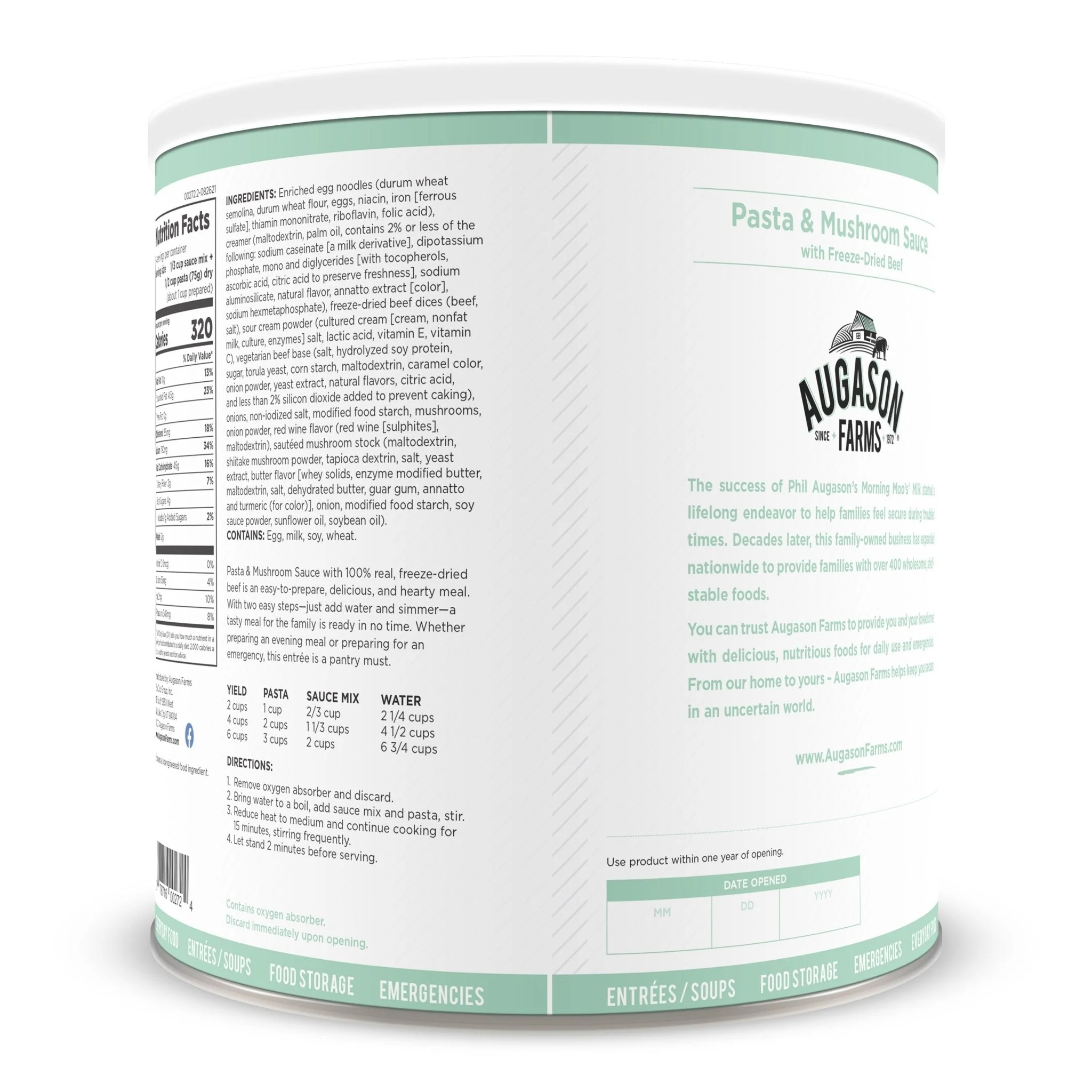 Pasta & Mushroom Sauce with Freeze-Dried Beef, 14 Servings (SC) - Image 2