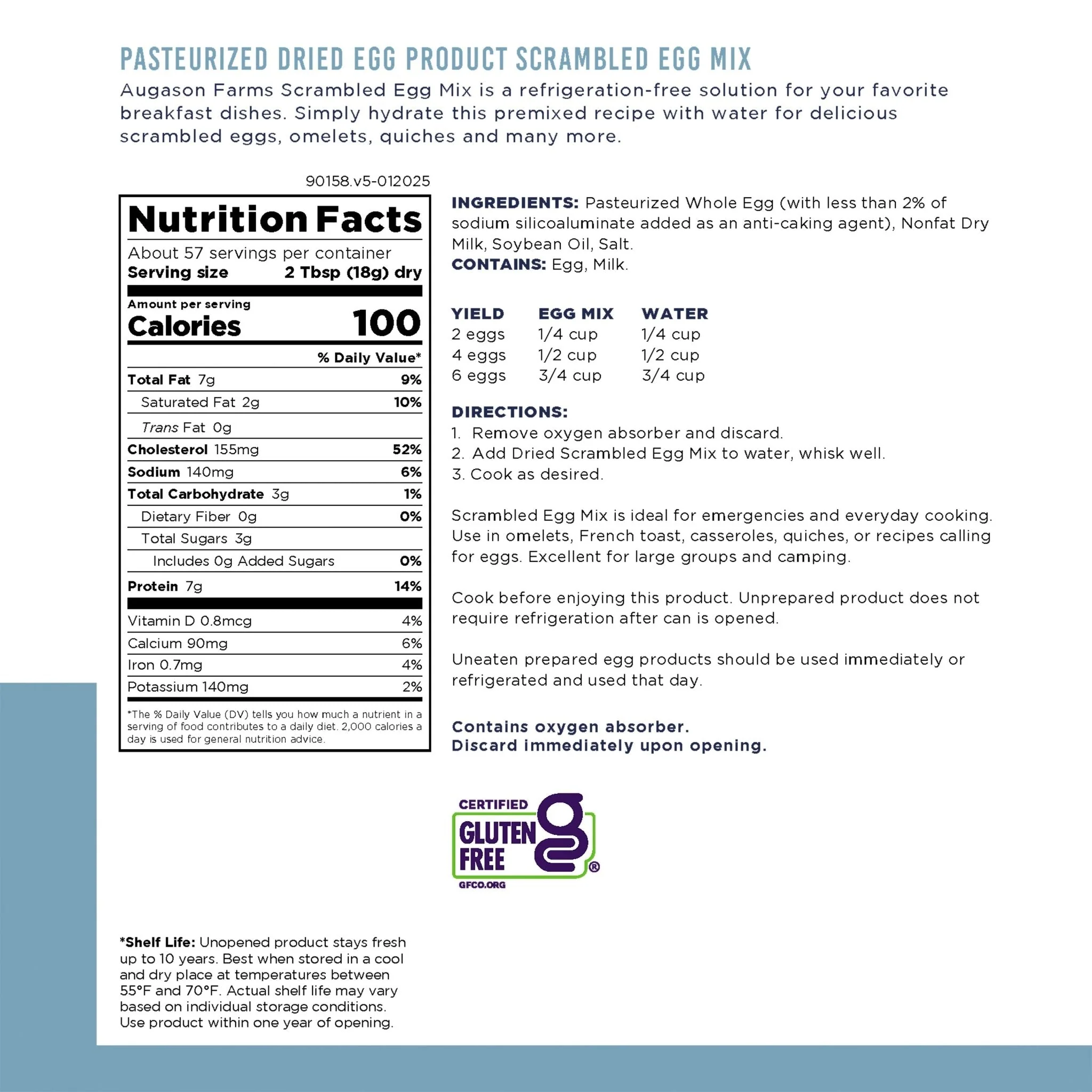Pasteurized Scrambled Egg Mix Can, 57 Servings (SC) - Image 3