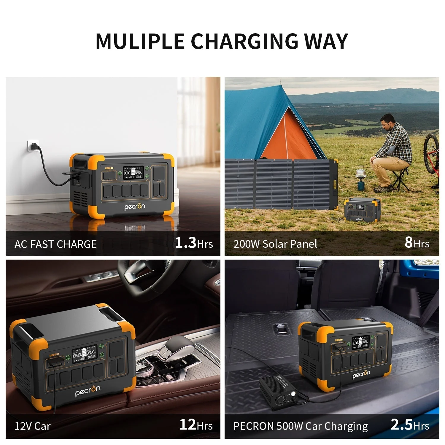 PECRON E1000LFP Portable Power Station 1800W 1024Wh (SC) - Image 9
