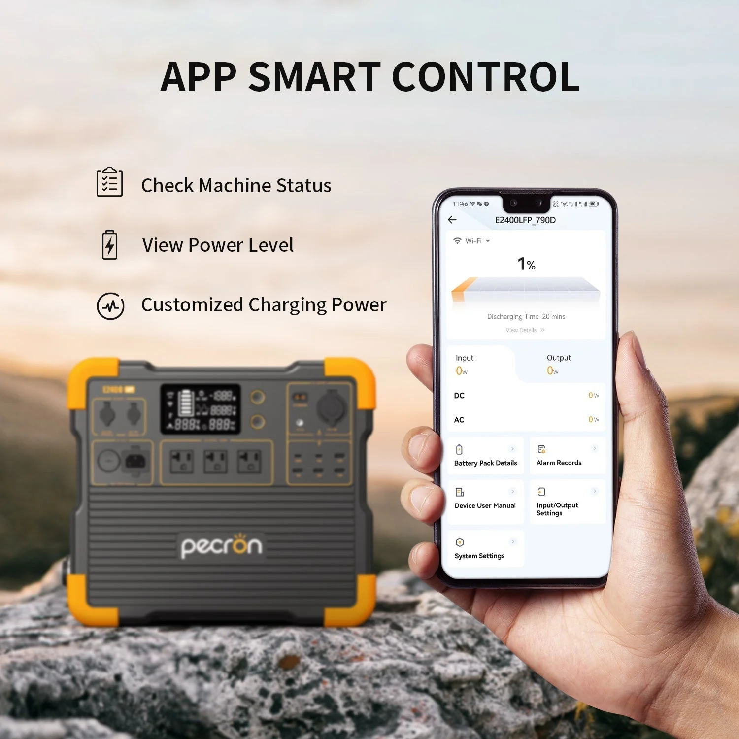 PECRON E2400LFP Portable Power Station 2400W 2048Wh - Image 8