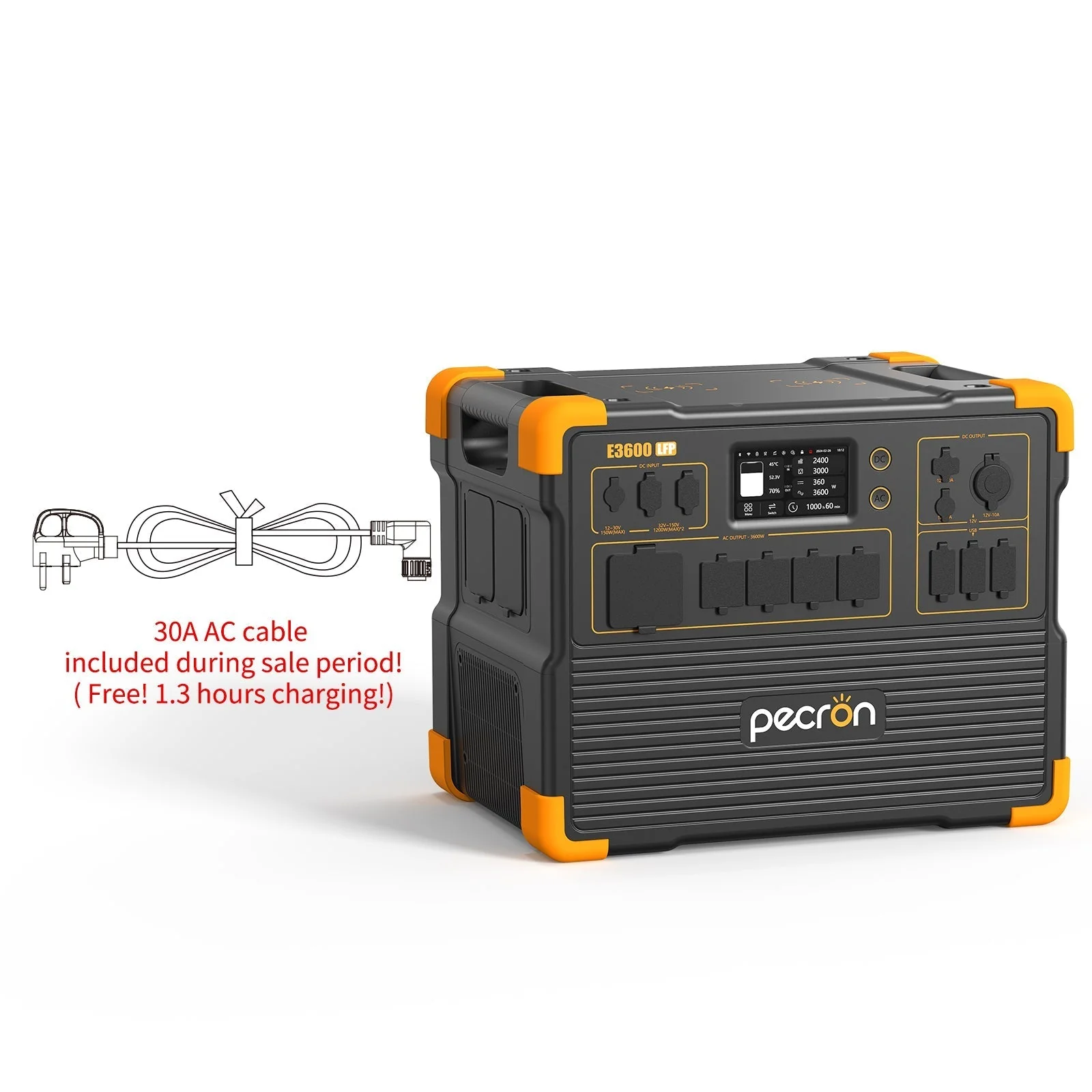 PECRON E3600LFP Portable Power Station 3600W 3072Wh - Image 2