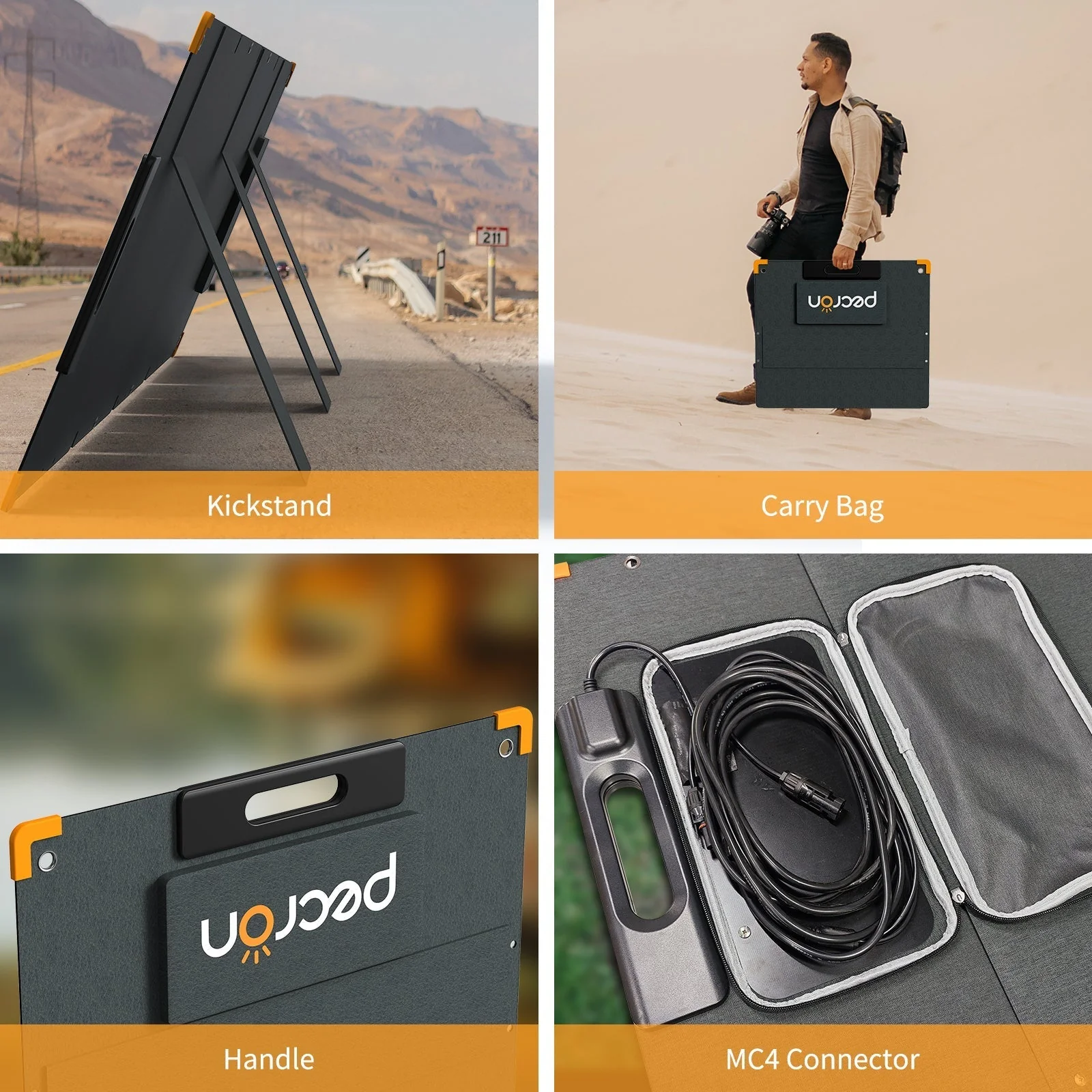 PECRON PV200 200W Portable Solar Panel Waterproof IP67 - Image 6