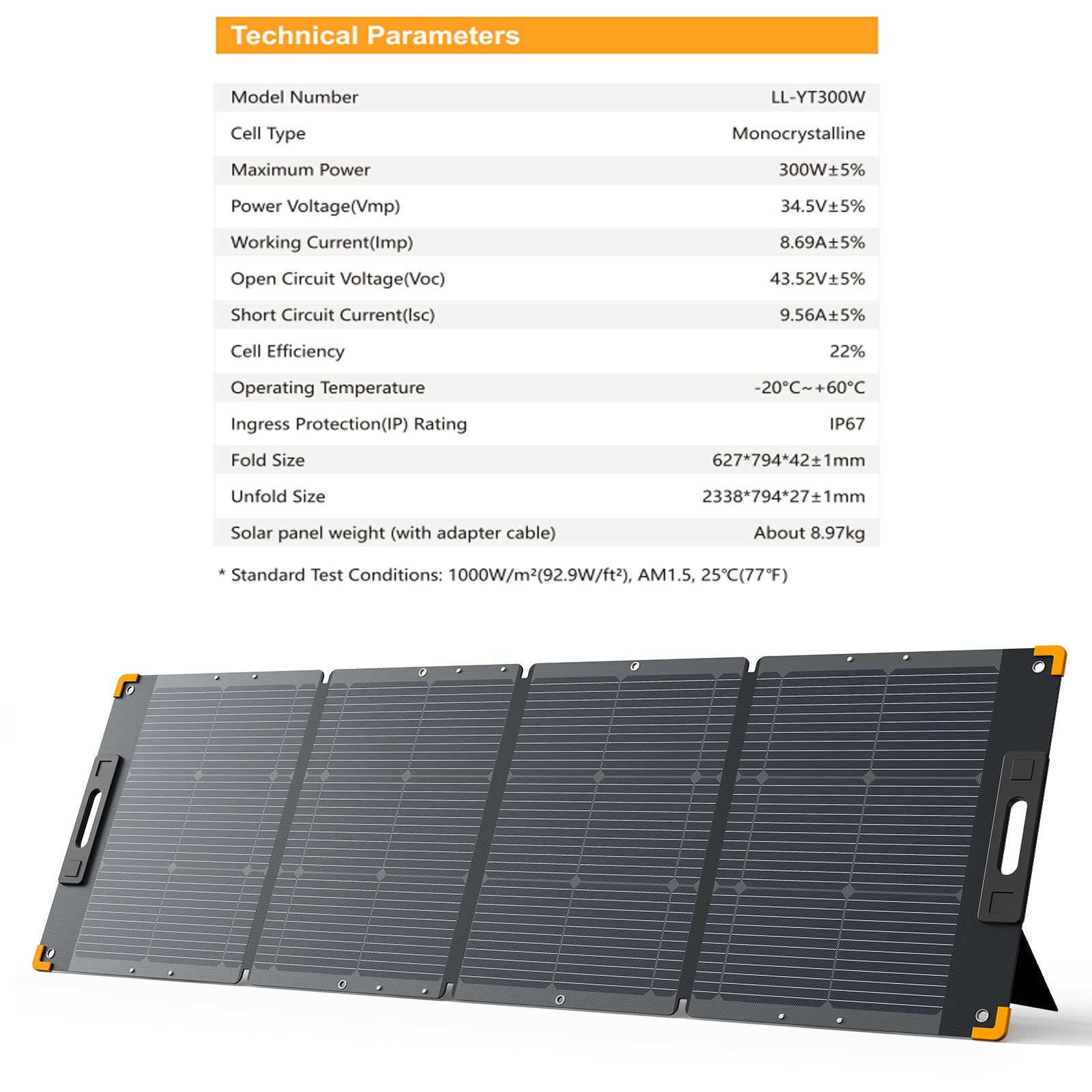 PECRON PV300 300W Portable Solar Panel Waterproof IP67 PRE-ORDER - Image 2
