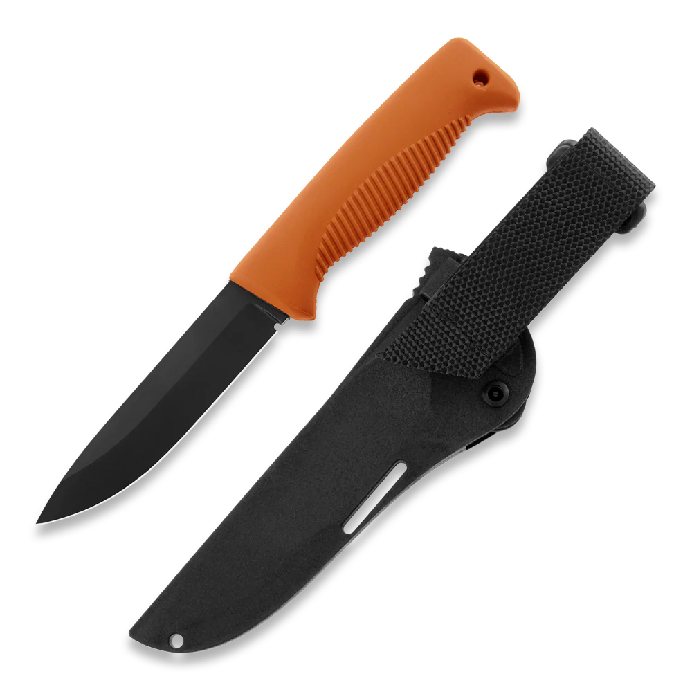 Peltonen M07 Ranger Puukko Black Cerakote Orange Handle FJP137 - Image 2