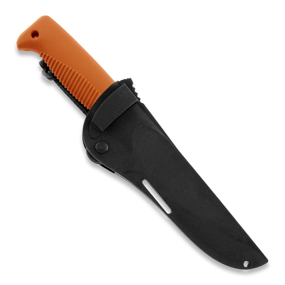 Peltonen M07 Ranger Puukko Black Cerakote Orange Handle FJP137 - Image 3