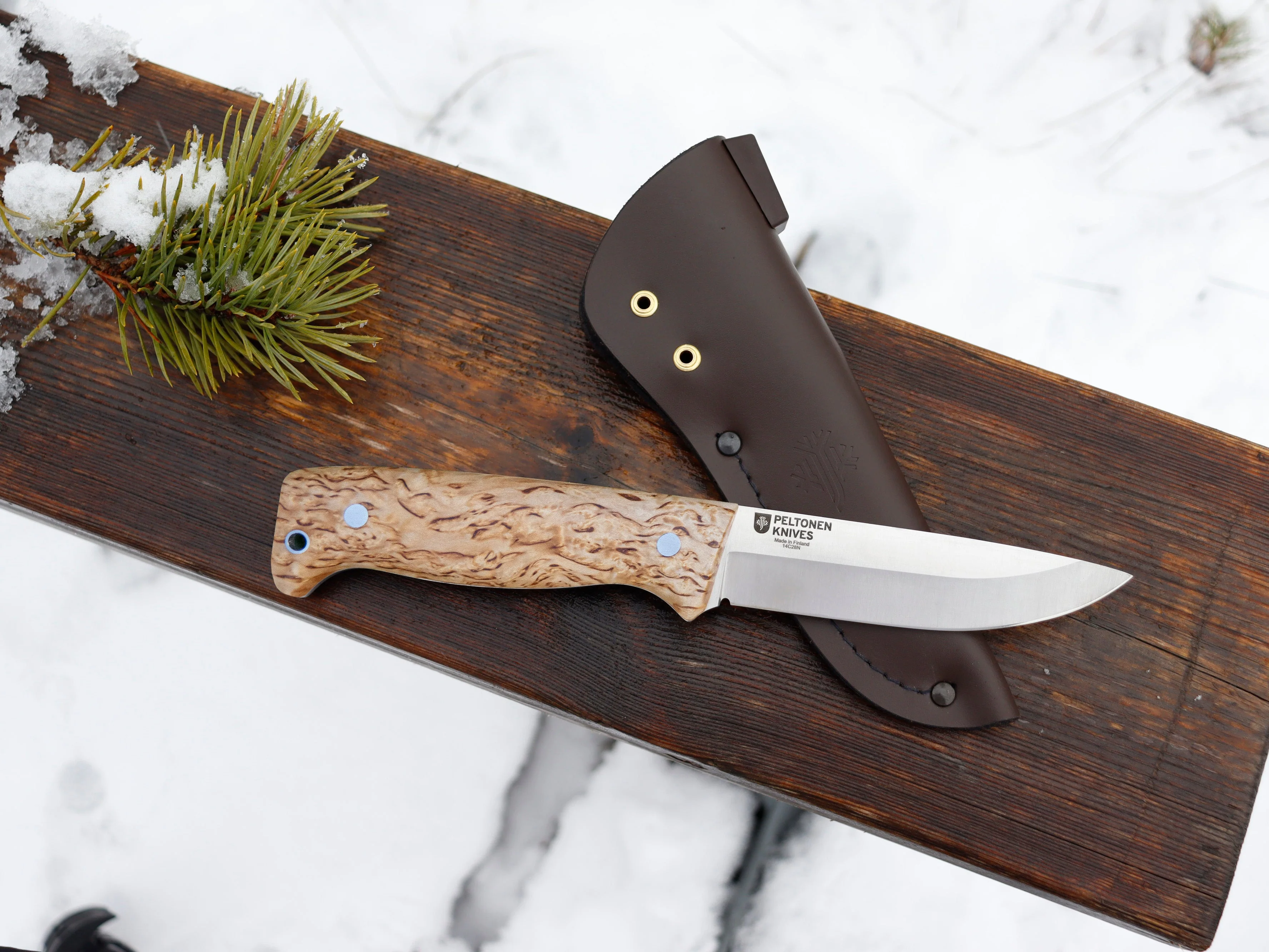 Peltonen M07 Ranger Puukko Full Tang, Curly Birch FJP500 - Image 2
