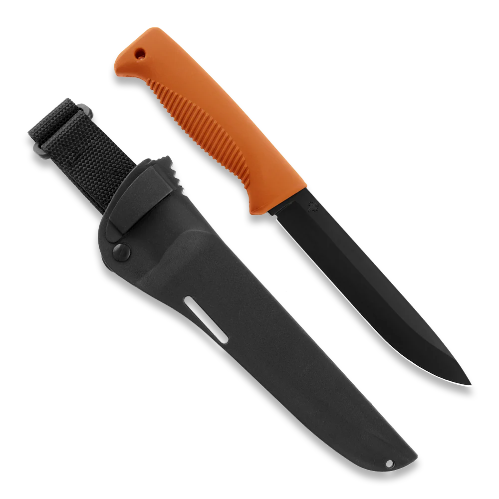Peltonen M95 Ranger Puukko Black Cerakote Orange Handle FJP140