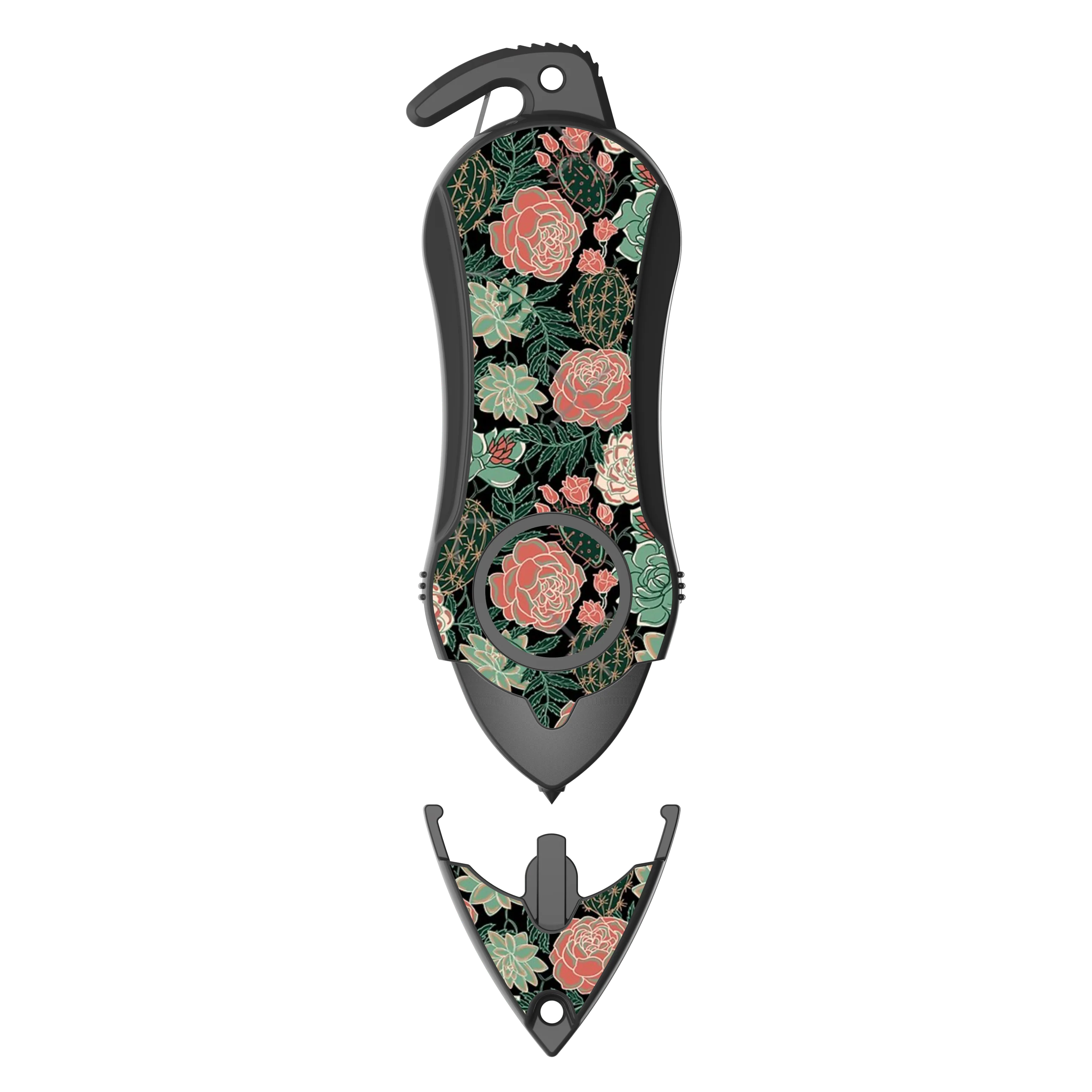 Personal Alarm Eeychain Safety  Emergency Tool (Green Flower) - Image 3