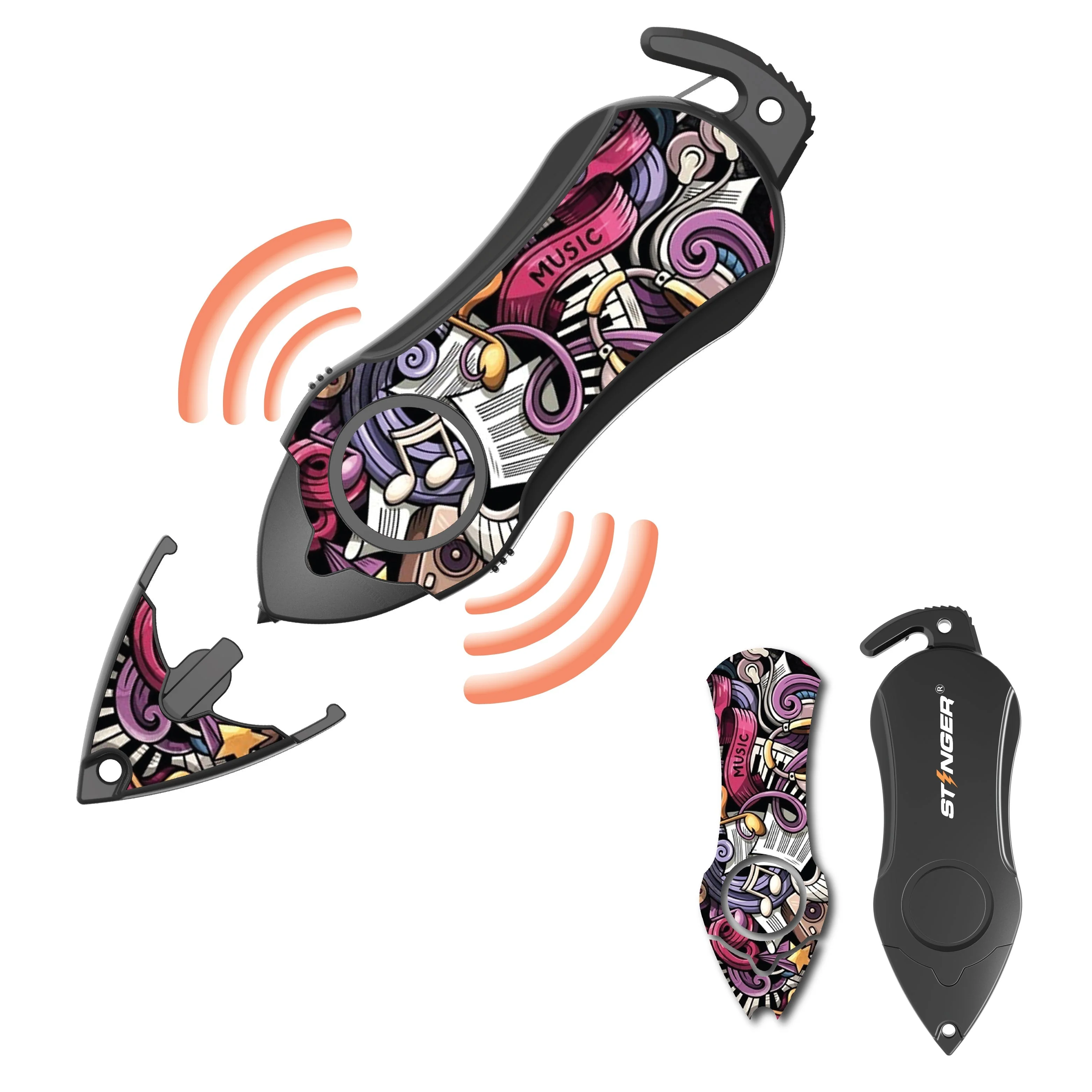 Personal Alarm Keychain Safety Emergency Tool (Music) - Image 2