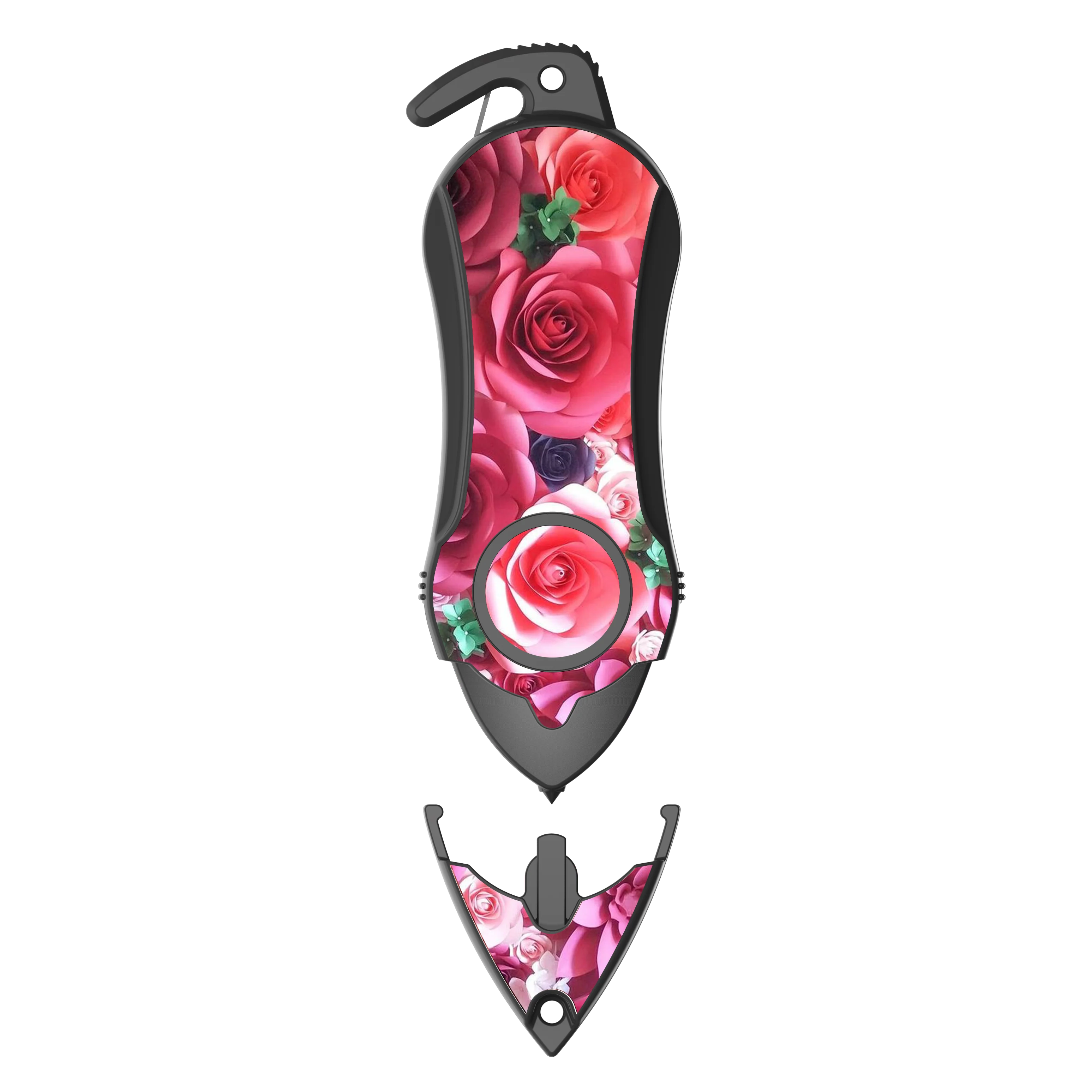 Personal Alarm Keychain Safety Emergency Tool (Pink Rose) - Image 3