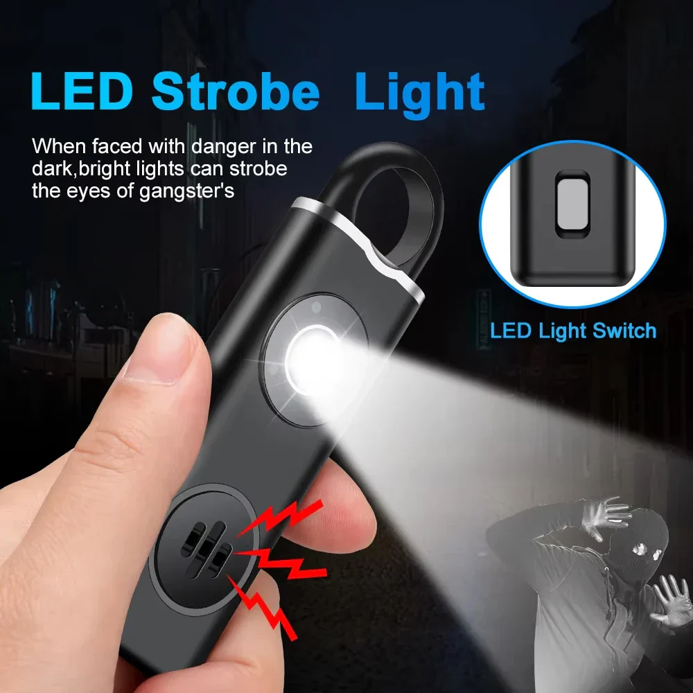 Personal Safety Alarm for Women Children Elderly 130dB Loud Rechargeable Keychain - Image 5
