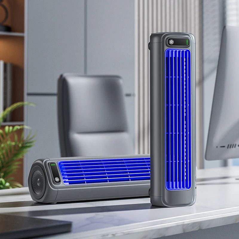 Portable Air Conditioner Fan Rechargeable Wall Mount Cooling Fan 2000mAh - Image 3