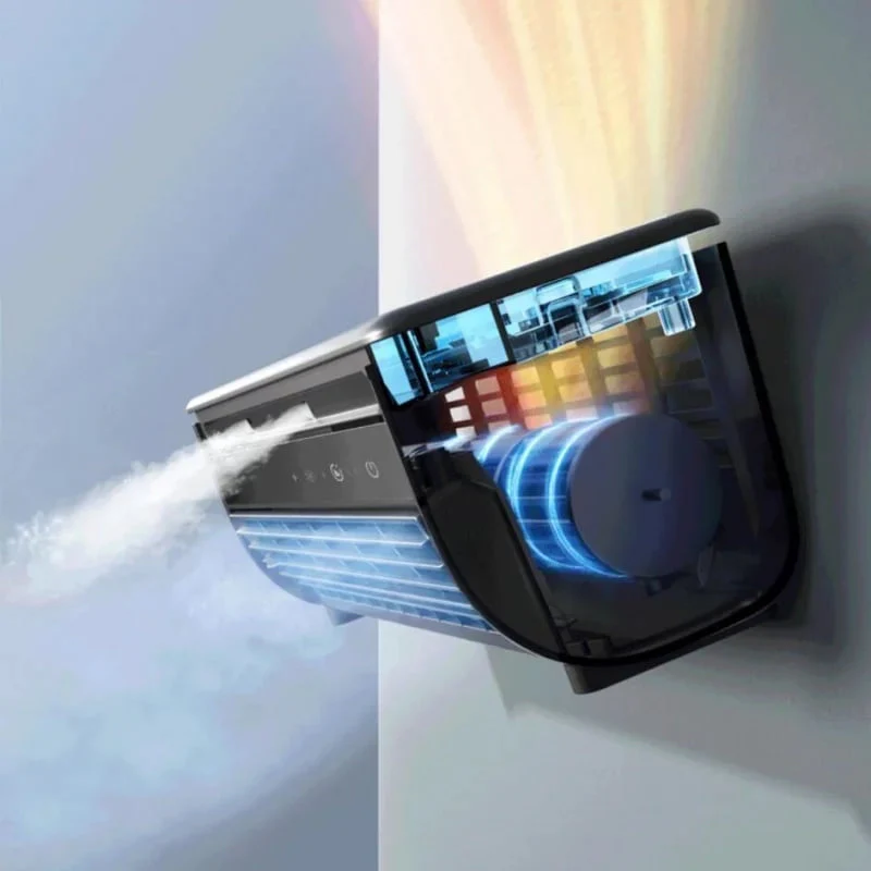 Portable Air Conditioner Fan Rechargeable Wall Mount Cooling Fan 2000mAh - Image 5
