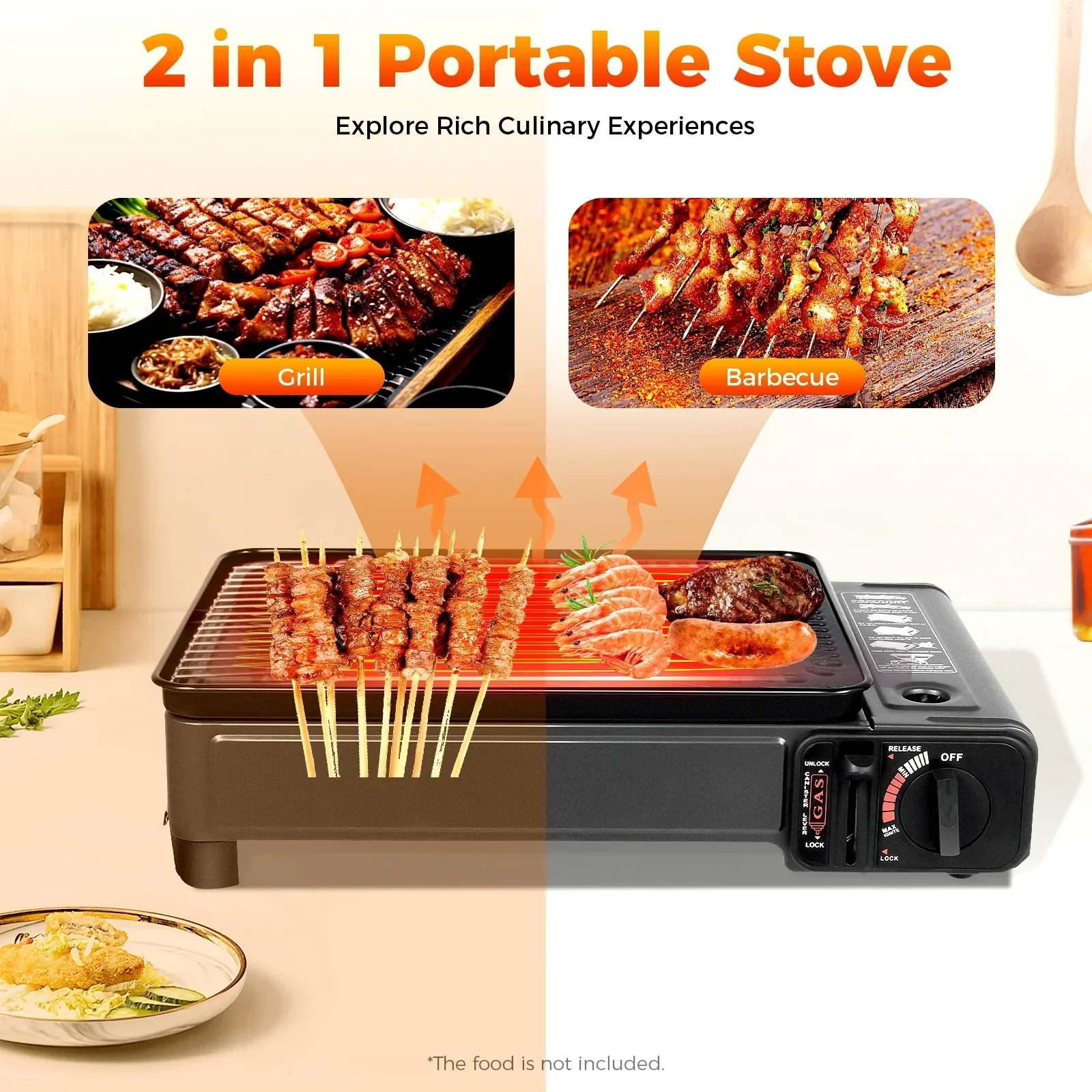 Portable Butane Grill Stove with Grill Net Outdoor Camping Traveling Trekking BBQ - Image 2