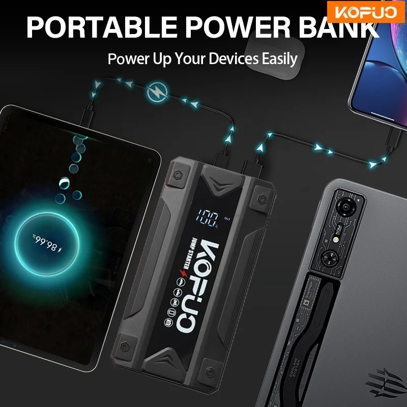 Portable Car Jump Starter Power Bank 12V Battery Booster for Petrol Diesel - Image 6