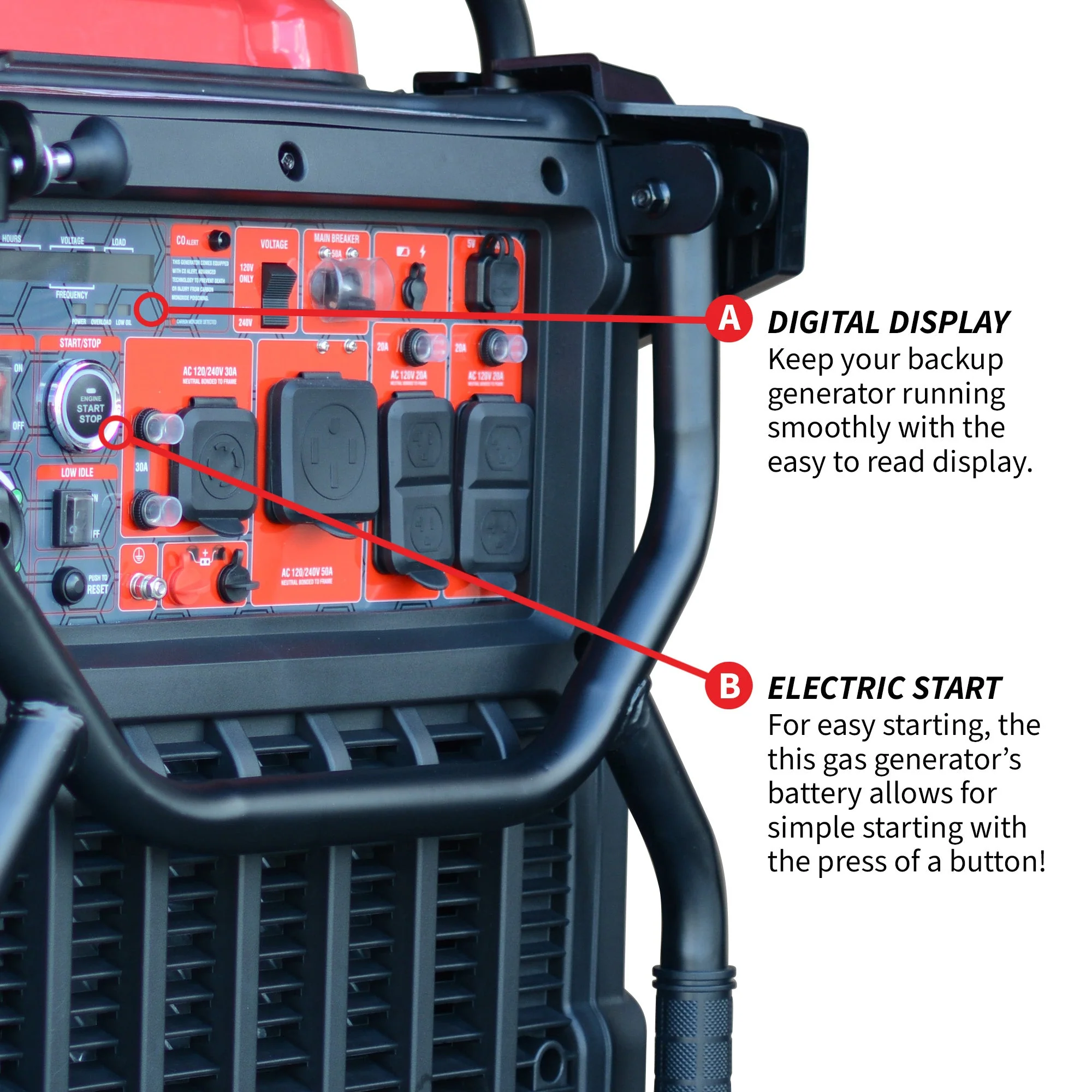 10,500 Watt Inverter Generator Electric Start Super Quiet Portable Gas Power Professional Use - Image 10