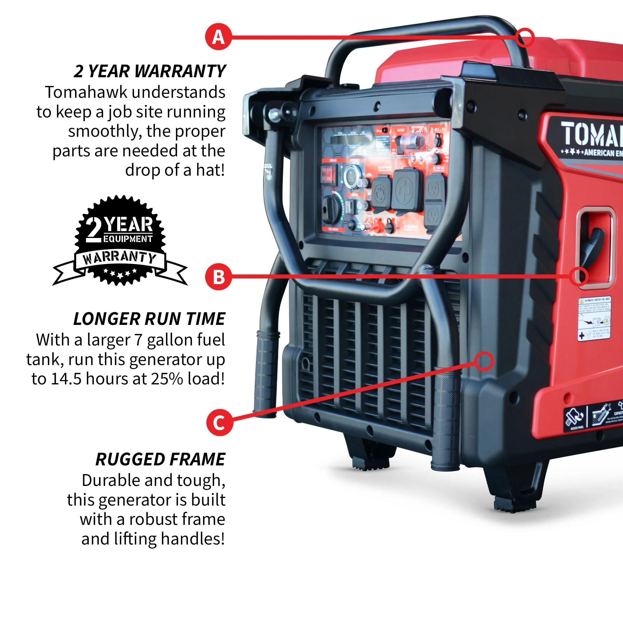 10,500 Watt Inverter Generator Electric Start Super Quiet Portable Gas Power Professional Use - Image 8