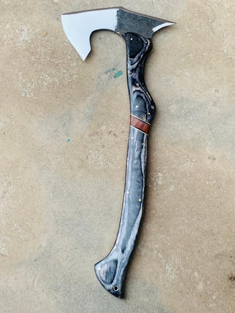 Precision Throwing Tomahawk with Custom Handmade Forged 1095 Steel Blade and Exotic Rosewood Handle – Strike Master - Image 2