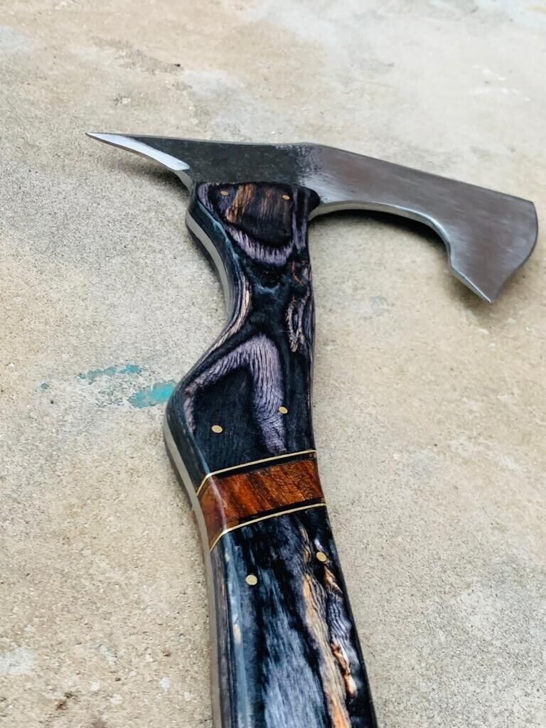 Precision Throwing Tomahawk with Custom Handmade Forged 1095 Steel Blade and Exotic Rosewood Handle – Strike Master - Image 4