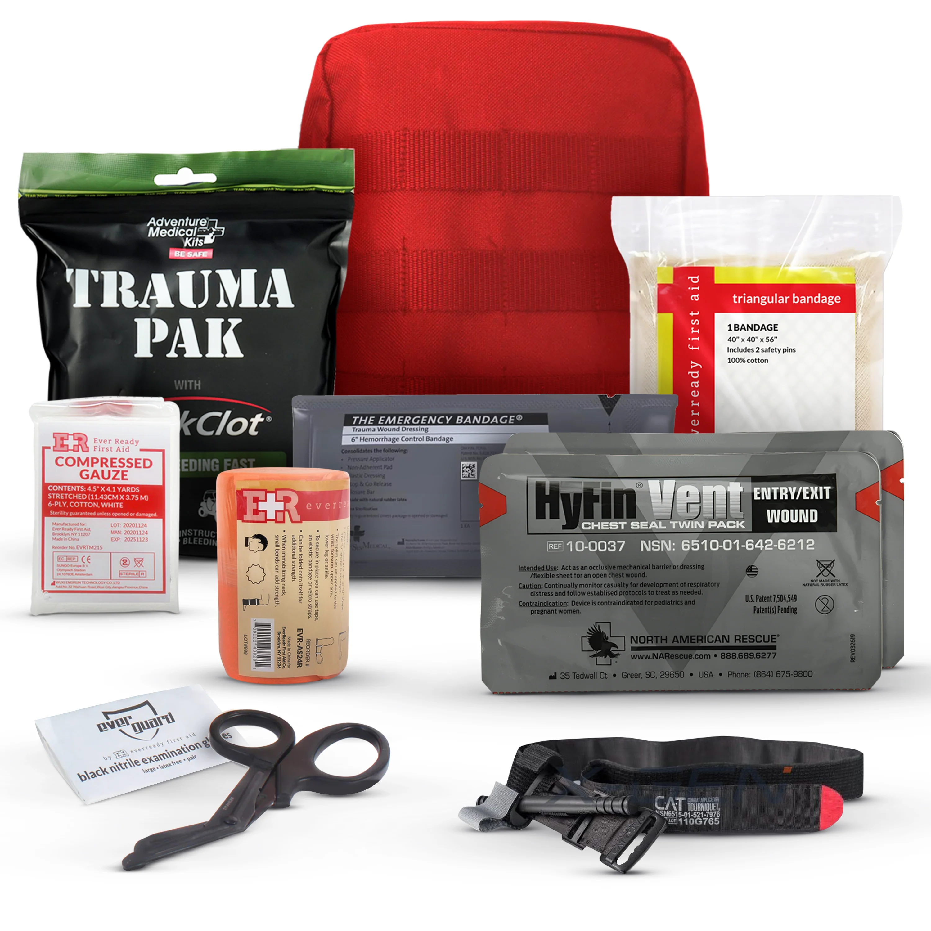 Premium IFAK Kit - Trauma Pak, CAT Tourniquet, Hyfin Chest Seal - Image 5
