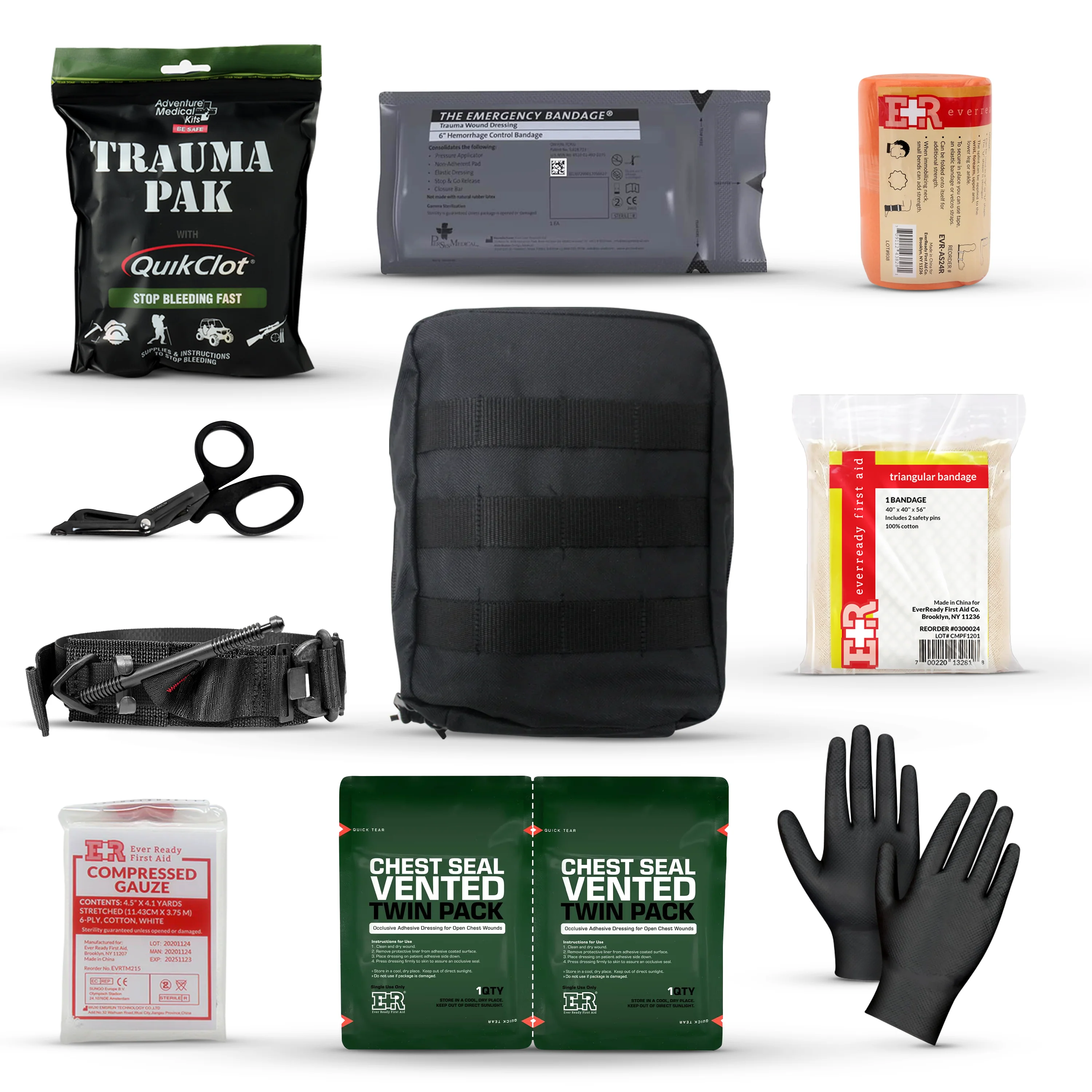 Premium IFAK Trauma Kit – Trauma Pak, Chest Seal & Tourniquet - Image 3