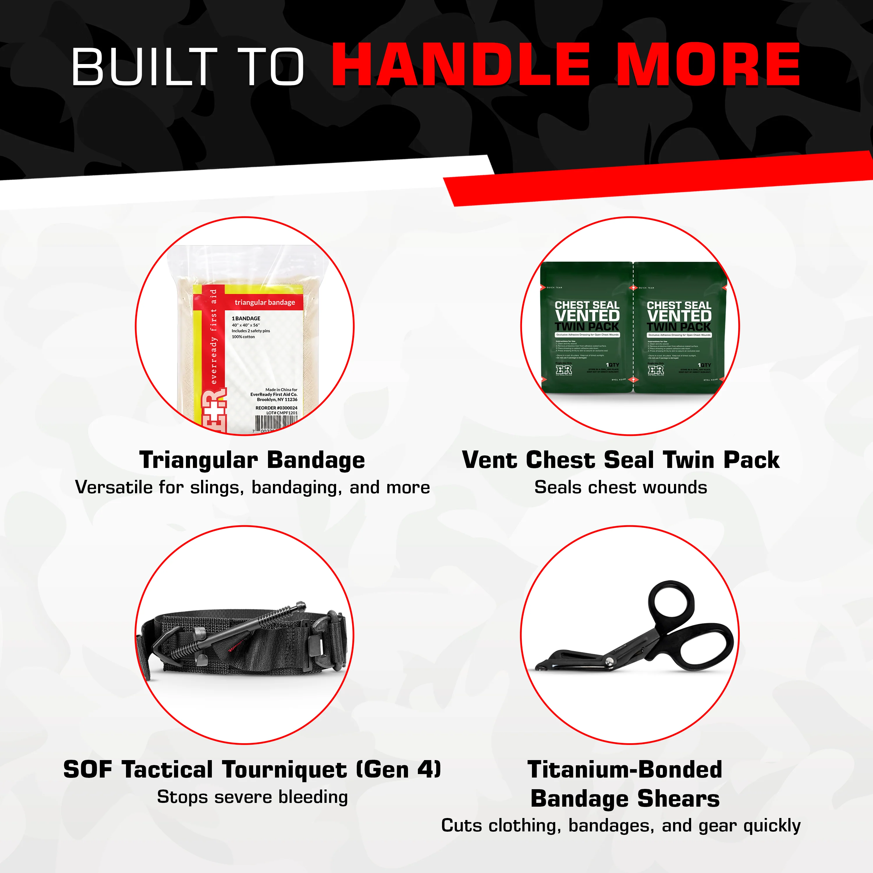 Premium IFAK Trauma Kit – Trauma Pak, Chest Seal & Tourniquet - Image 5