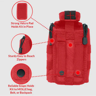 Premium Tactical IFAK Kit w Rip-Away Velcro, SOF Tourniquet & CELOX - Image 14