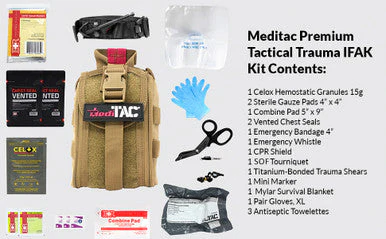 Premium Tactical IFAK Kit w Rip-Away Velcro, SOF Tourniquet & CELOX - Image 21
