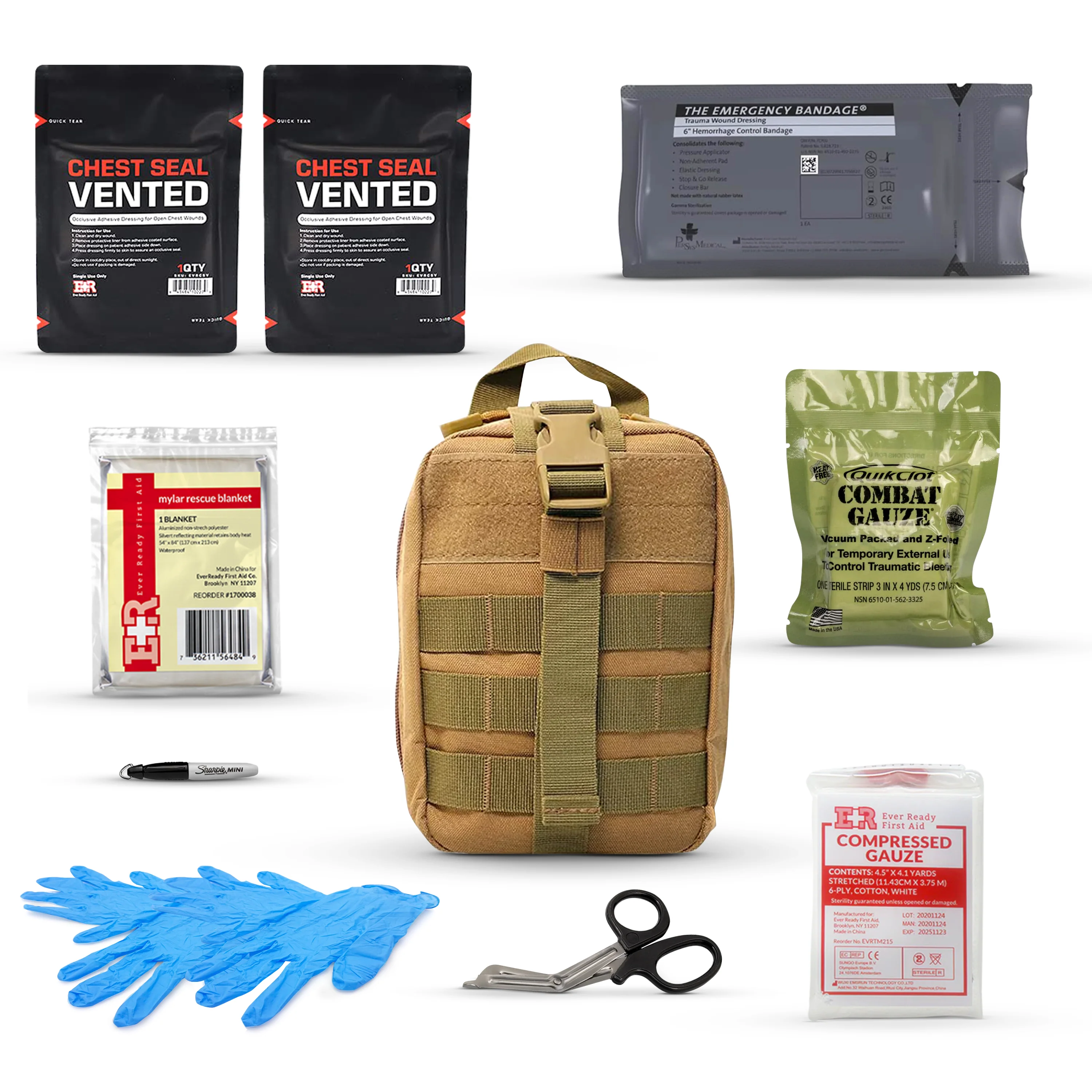Premium Trauma IFAK Compact Kit with CAT Tourniquet & Chest Seals - Image 13