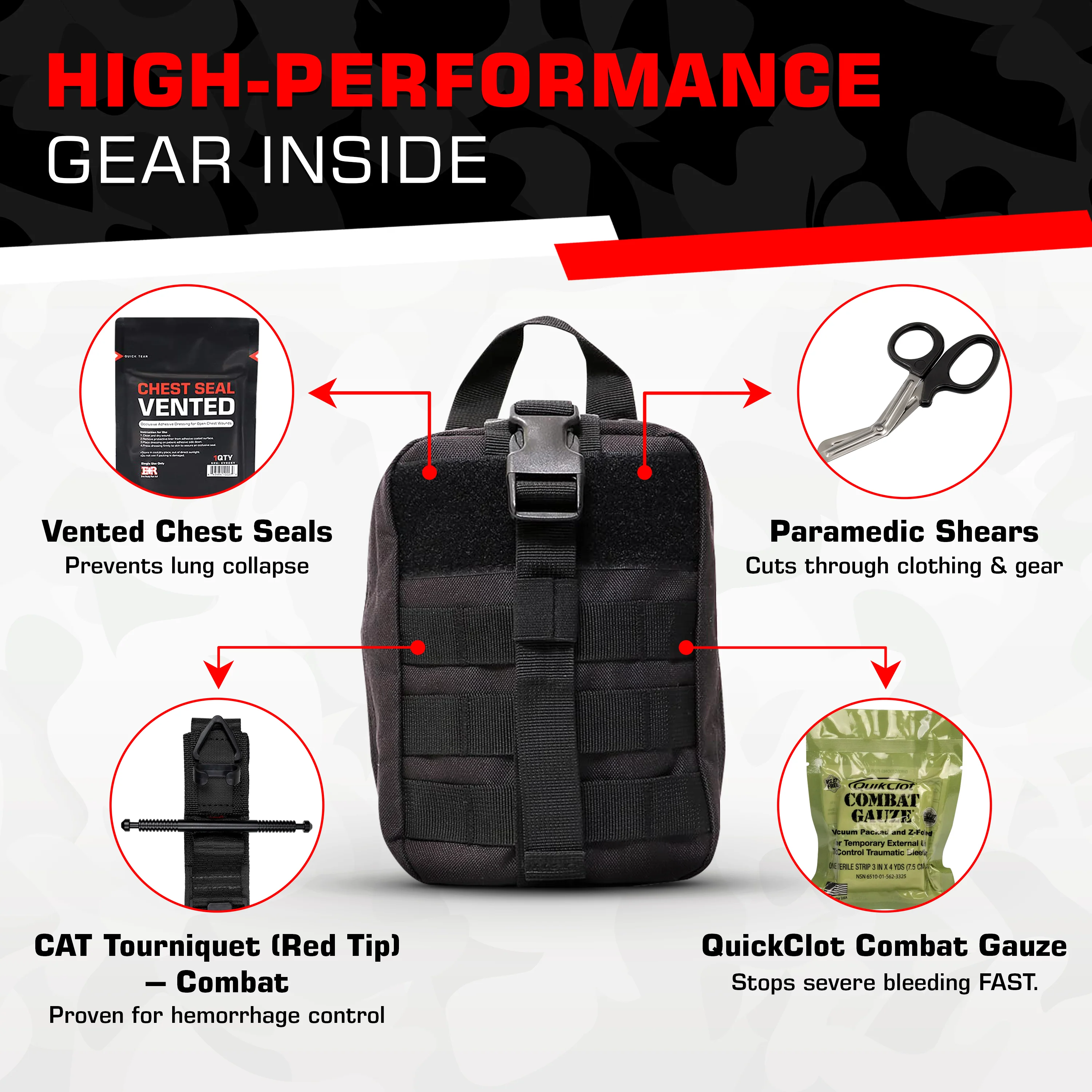 Premium Trauma IFAK Compact Kit with CAT Tourniquet & Chest Seals - Image 6