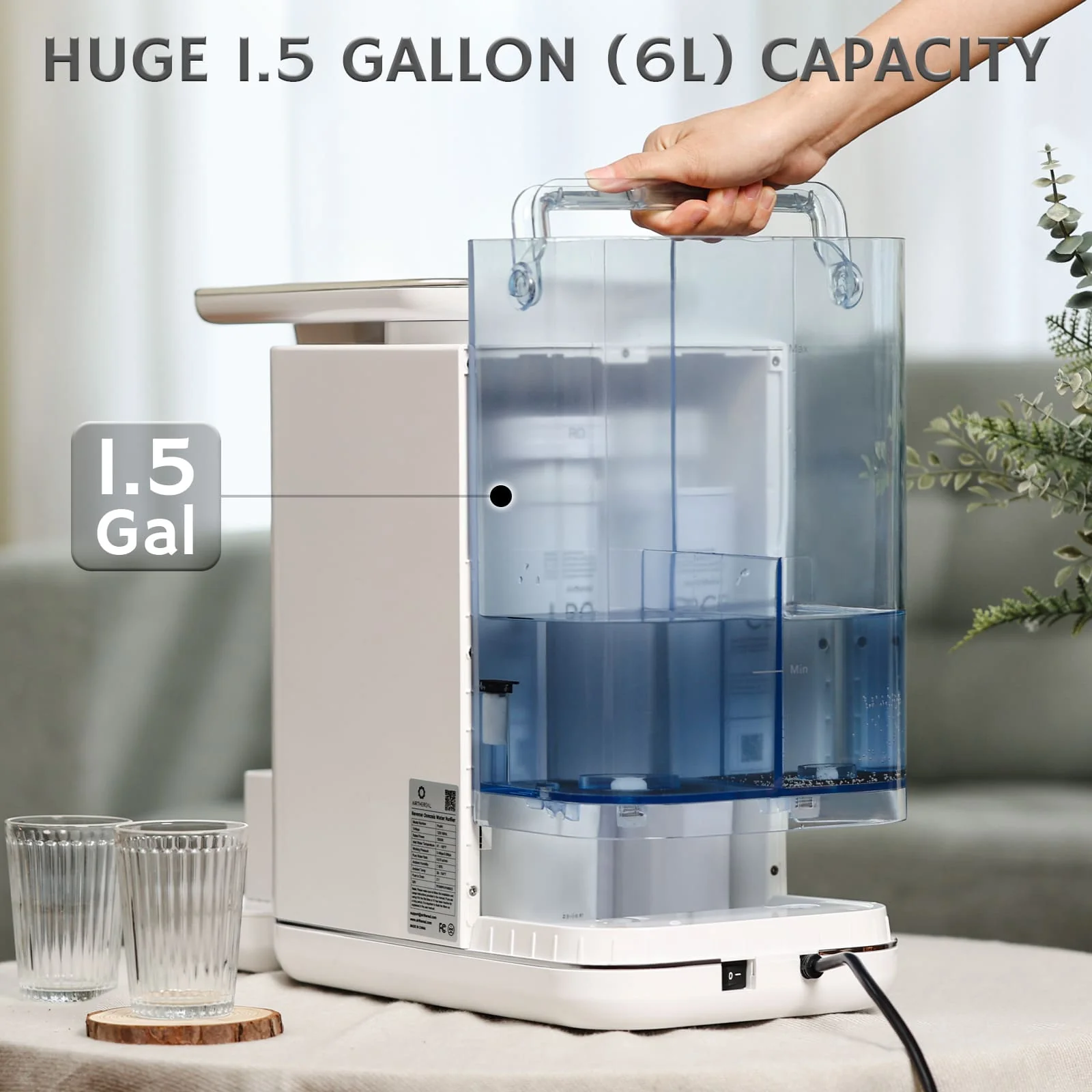 [Discontinued] Pristine Pro6H RO Countertop Instant Hot Filtered Water Dispenser - Image 3