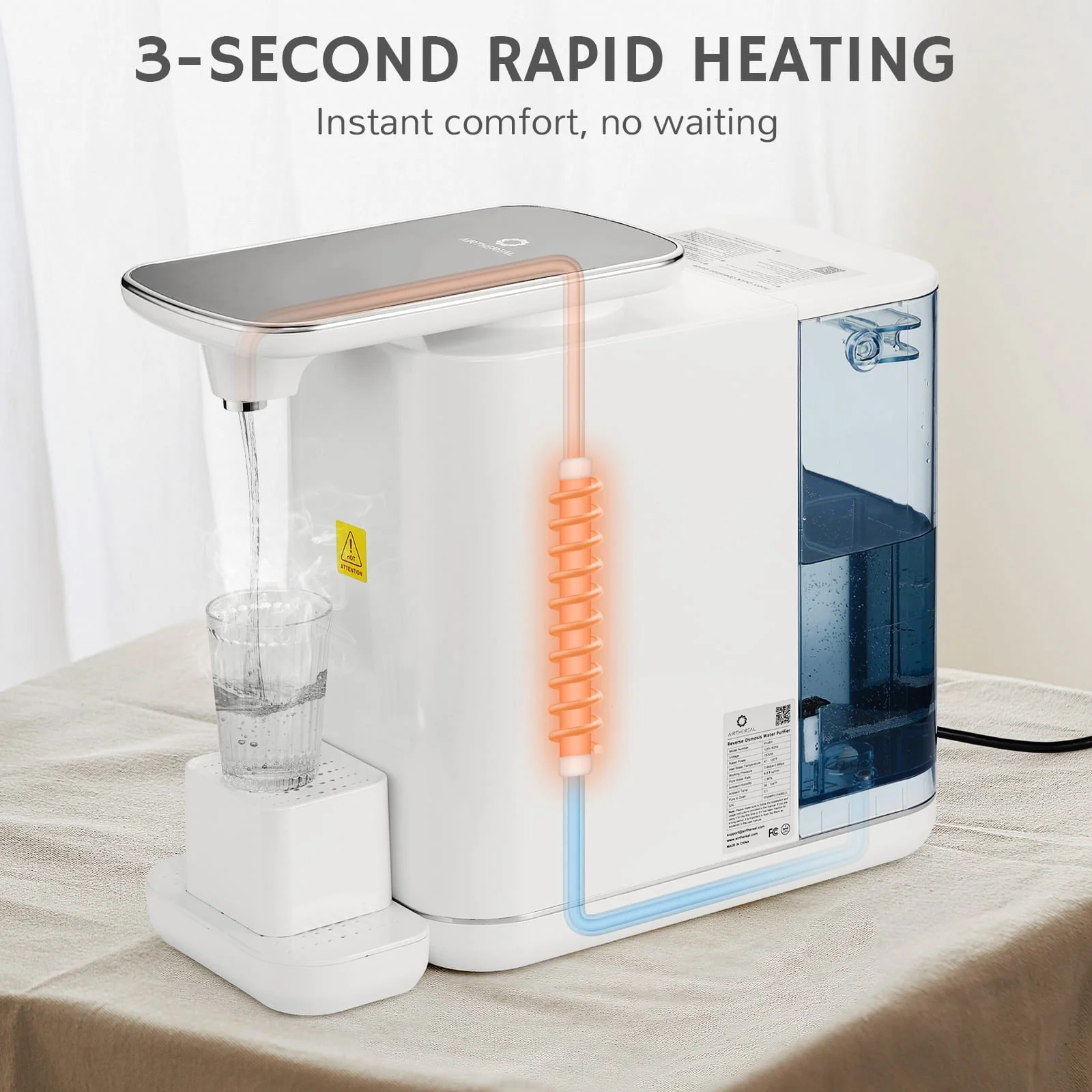 [Discontinued] Pristine Pro6H RO Countertop Instant Hot Filtered Water Dispenser - Image 4
