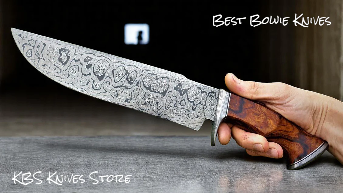 Professional Rambo Bowie Knife - 12" D2 Steel with Exotic Red Wood Handle & Steel Guards - Image 8