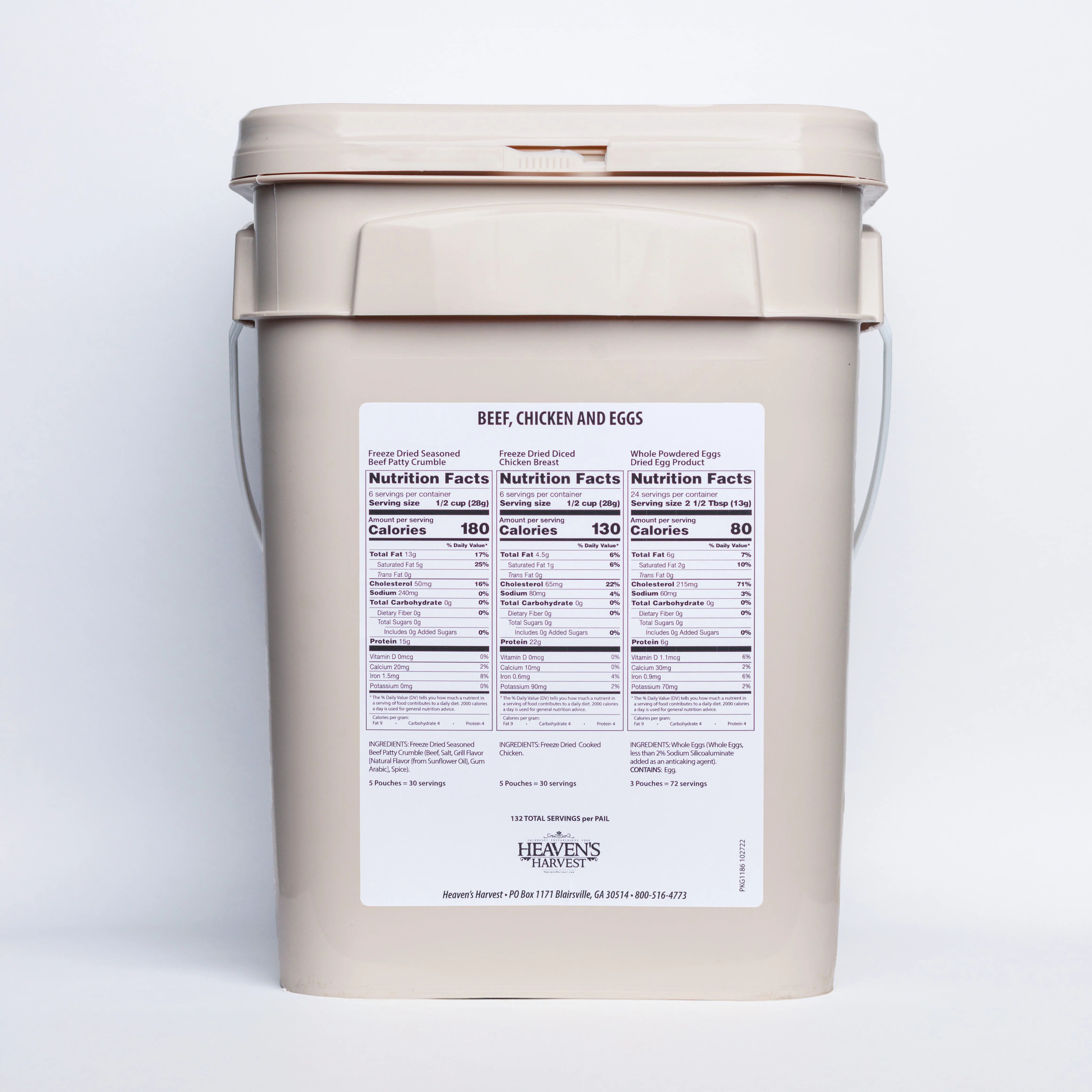 Protein Booster Bucket - 1 Person 1 Month - 132 Serving - Emergency Survival Food Kit - Image 5