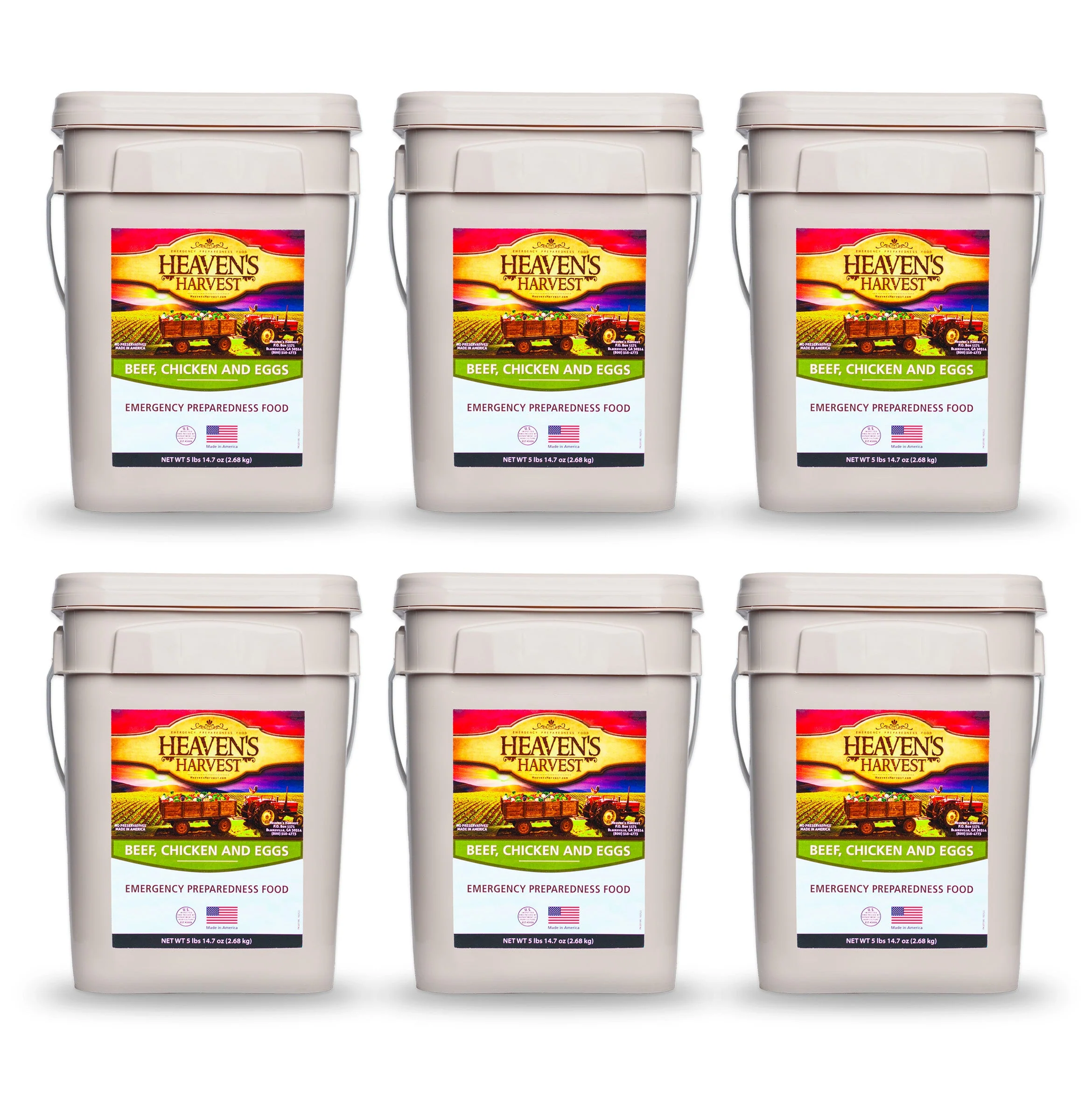 Protein Booster Bucket - 6 Pack - Emergency Survival Food Kit
